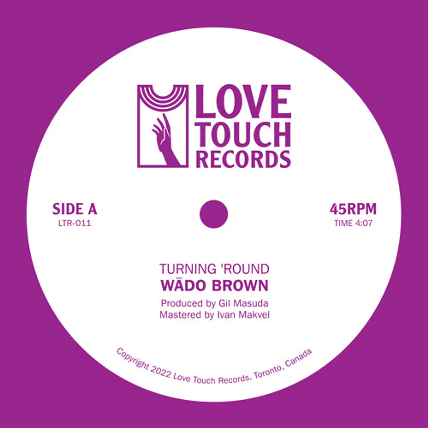 Wādo Brown TURNING 'ROUND B/W MOMENT TO MOMENT Vinyl Record