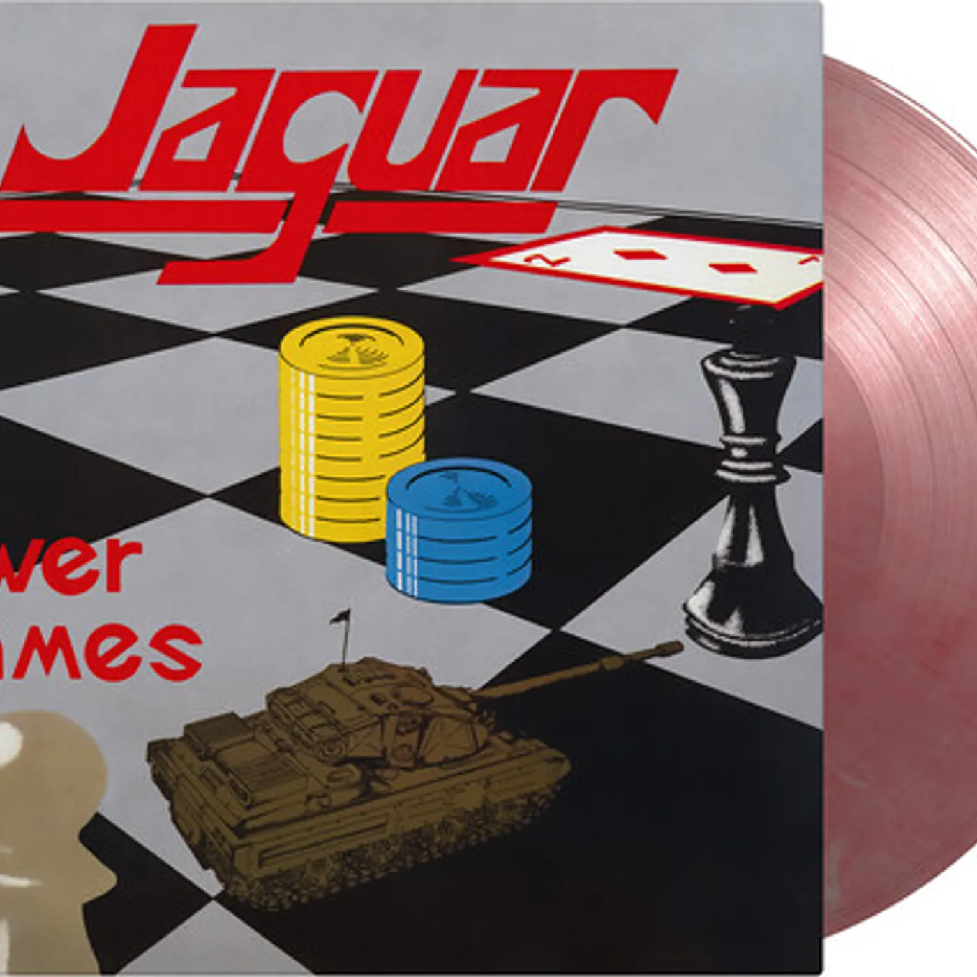 Jaguar Power Games (Red & Silver Marble) Vinyl Record