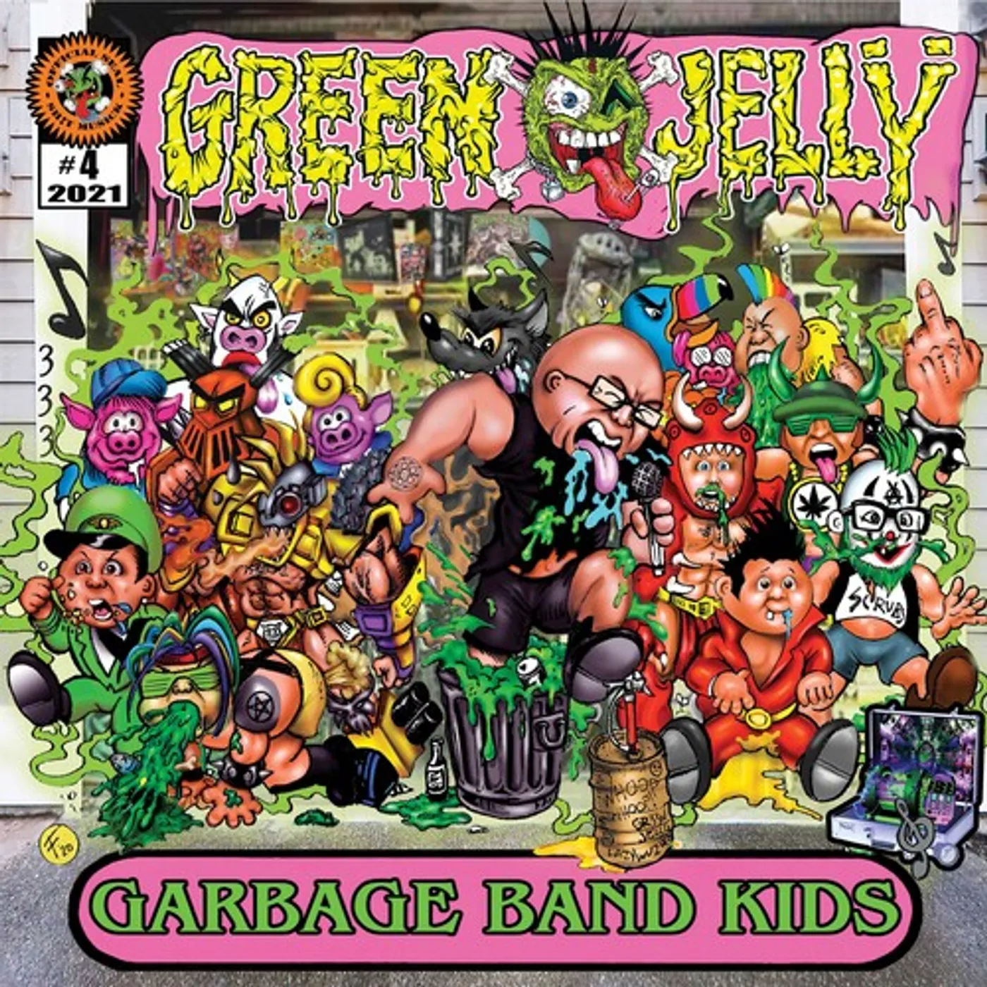 Green Jelly GARBAGE BAND KIDS - PINK/GREEN HAZE Vinyl Record