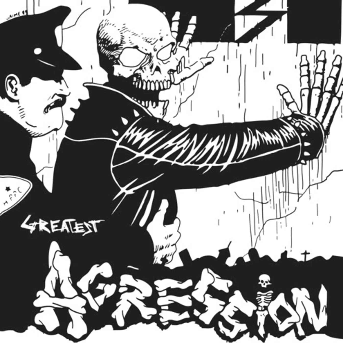 Agression GREATEST - BLACK/WHITE SPLATTER Vinyl Record