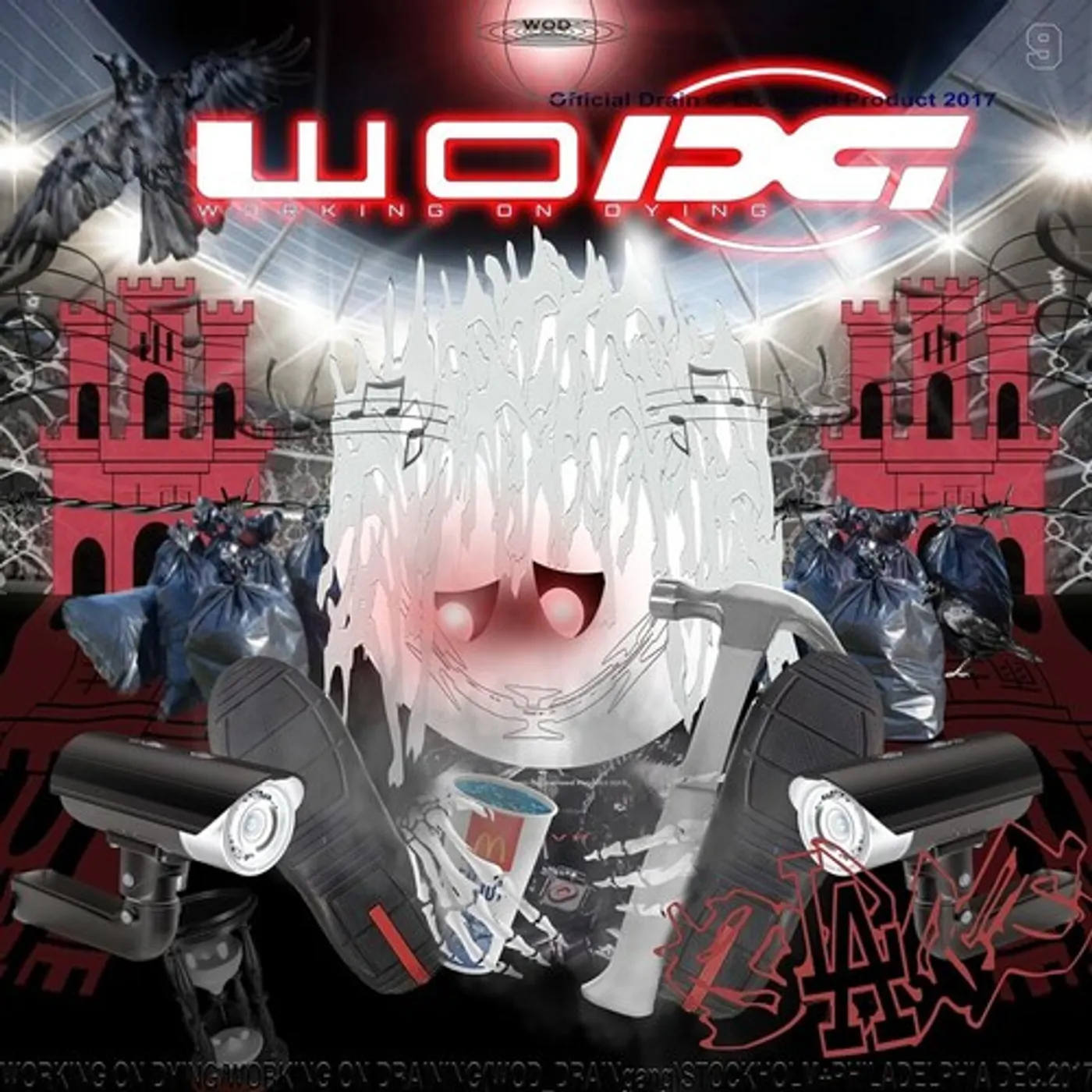 Bladee Working On Dying Vinyl Record