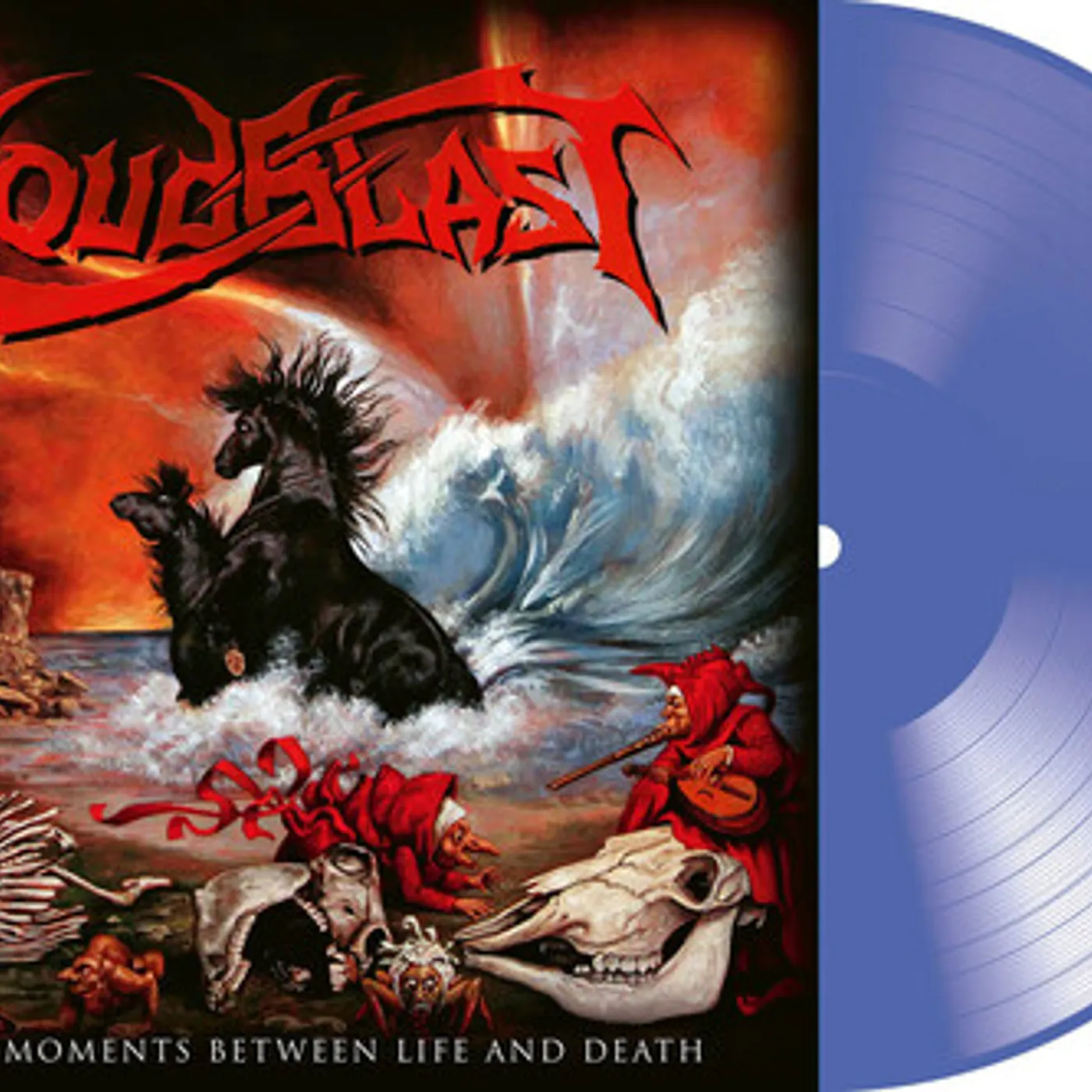 Loudblast FROZEN MOMENTS BETWEEN LIFE & DEATH - BLUE Vinyl Record