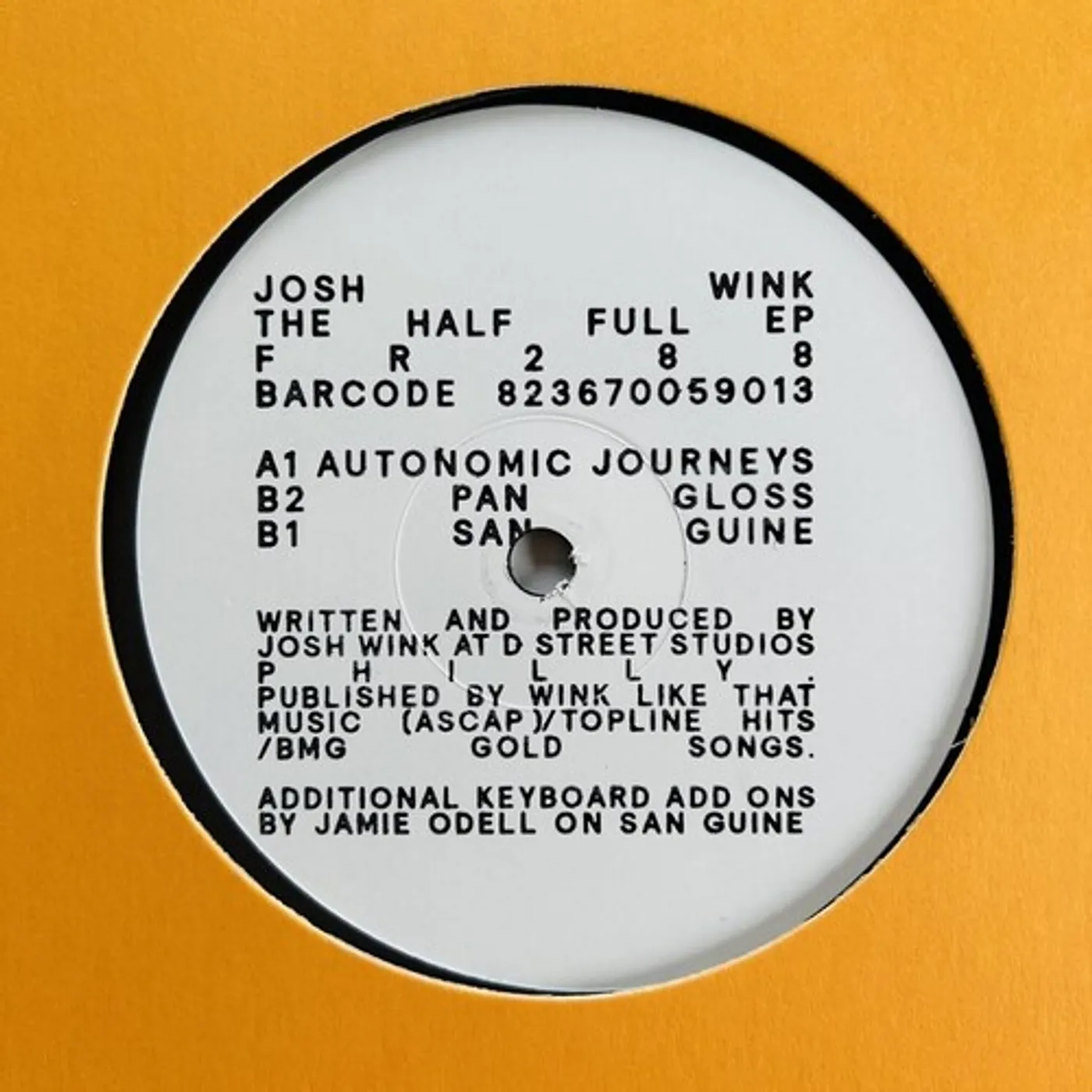 Josh Wink HALF FULL Vinyl Record