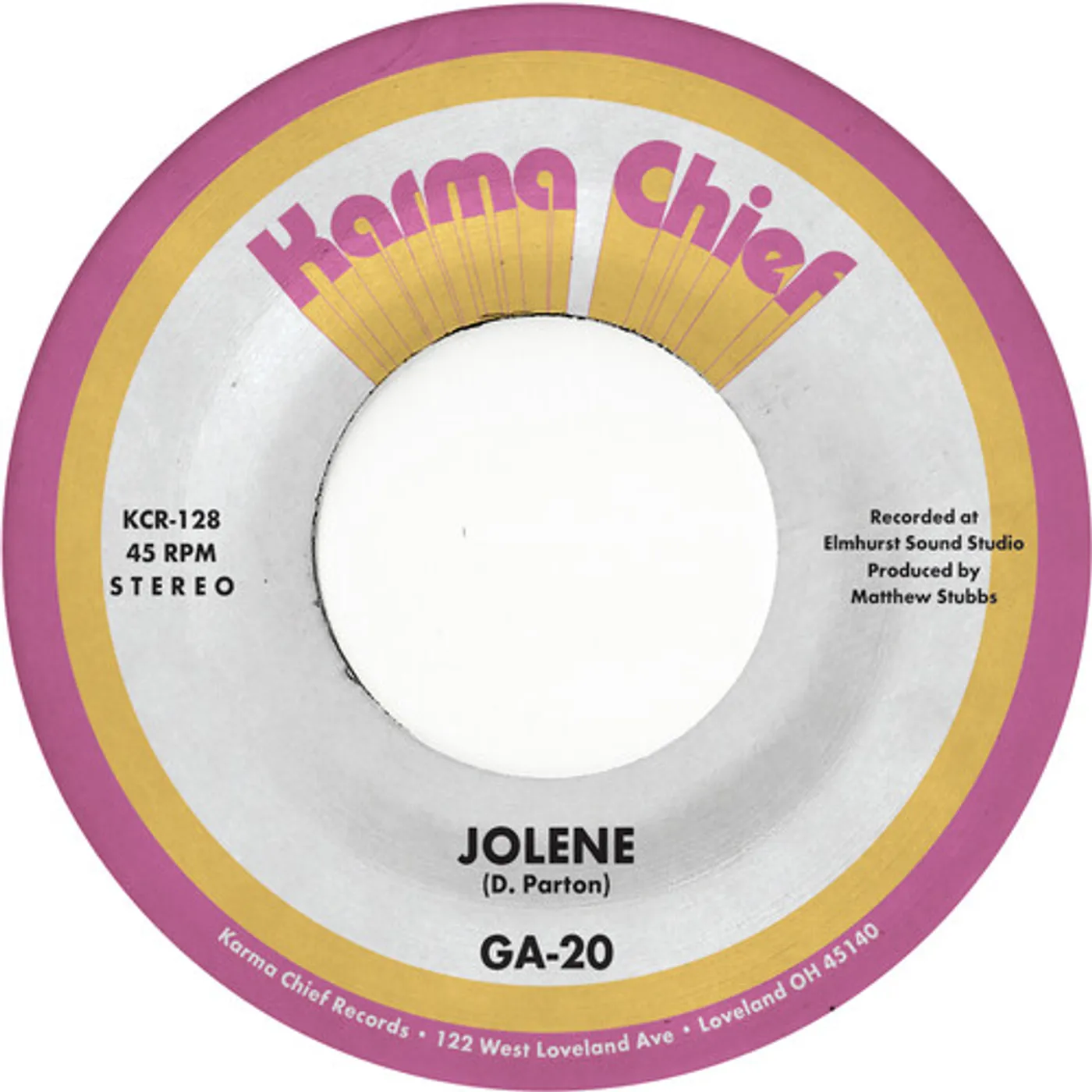GA-20 JOLENE / STILL AS THE NIGHT Vinyl Record