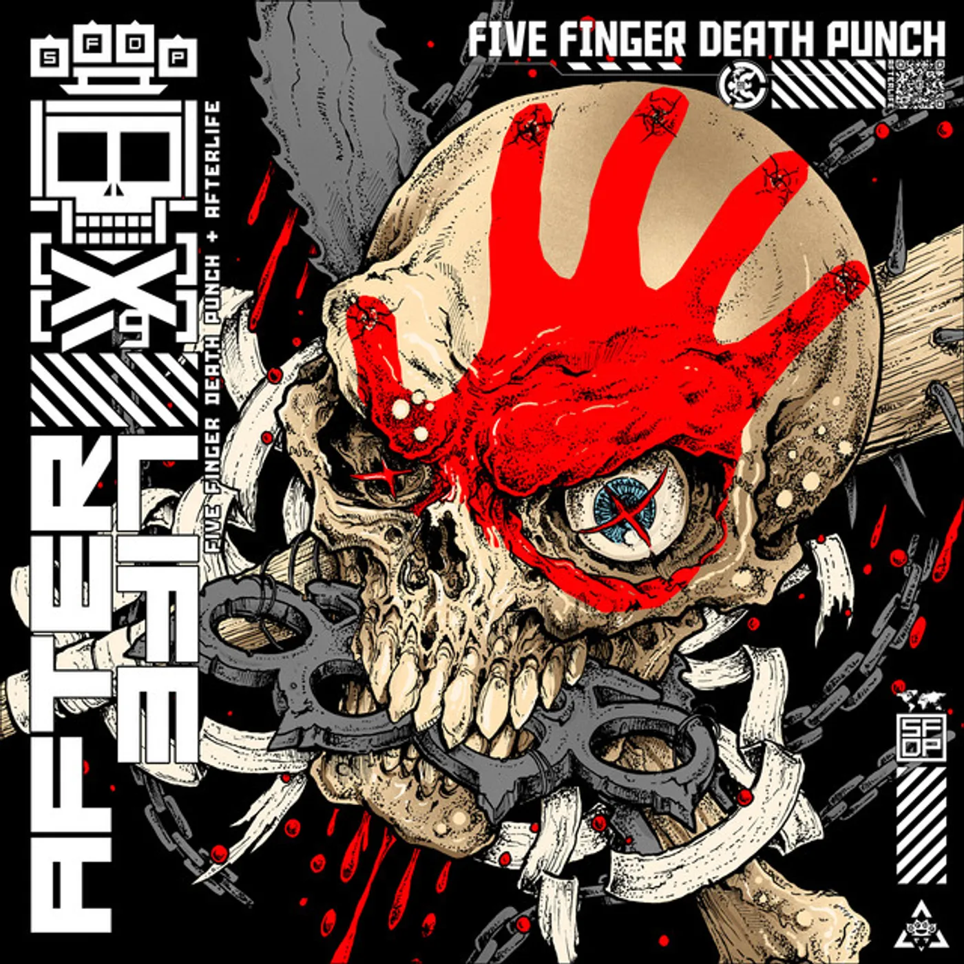 Five Finger Death Punch Afterlife (Tour Edition/White/Poster) Vinyl Record