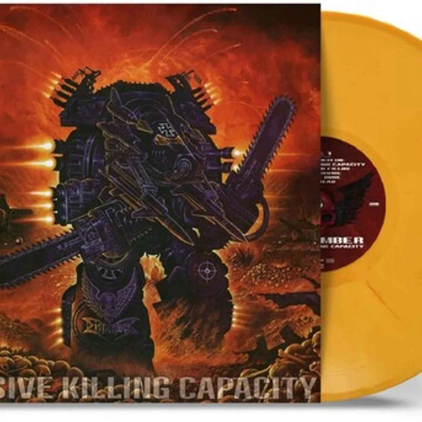 Dismember MASSIVE KILLING CAPACITY - YELLOW ORANGE MARBLE Vinyl Record