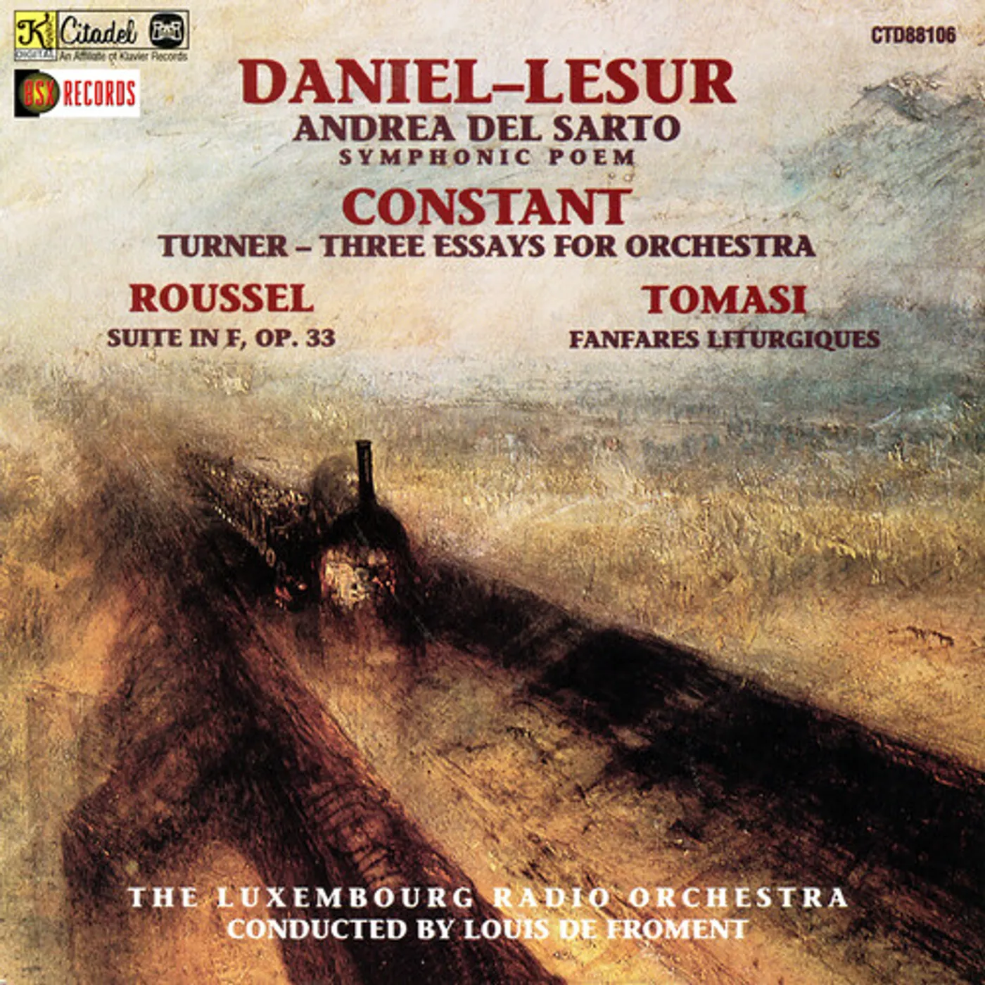 Lesure, Jean Yves Daniel ANDREA DEL SARTO: A SYMPHONIC POEM CD