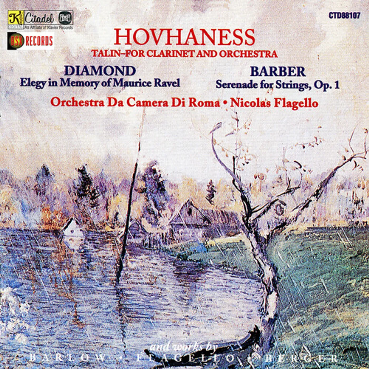 Alan Hovhaness TALIN: CONCERTO FOR CLARINET AND STRING ORCHESTRA CD