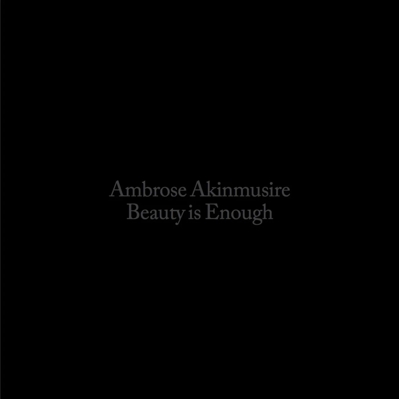 Ambrose Akinmusire Beauty Is Enough Vinyl Record
