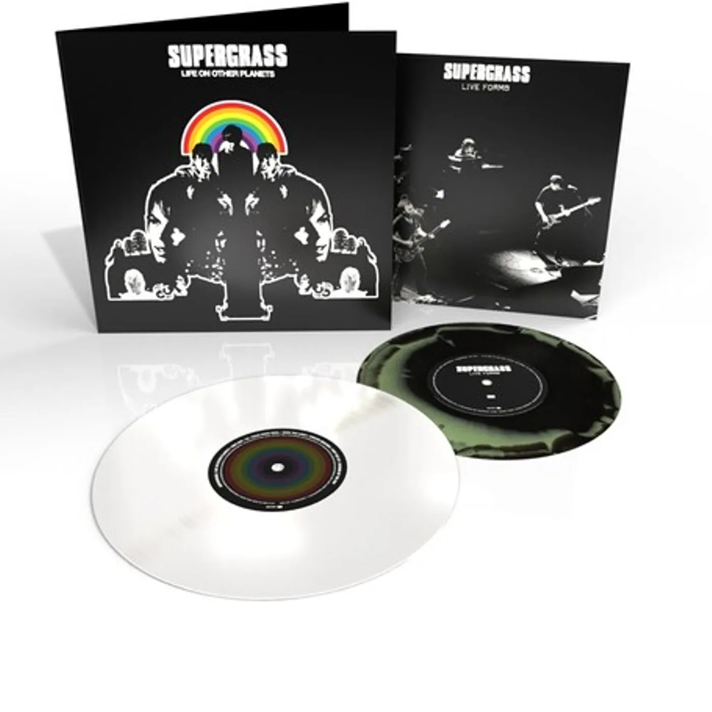 Supergrass Life On Other Planets (White/Green&Black/2LP) Vinyl Record