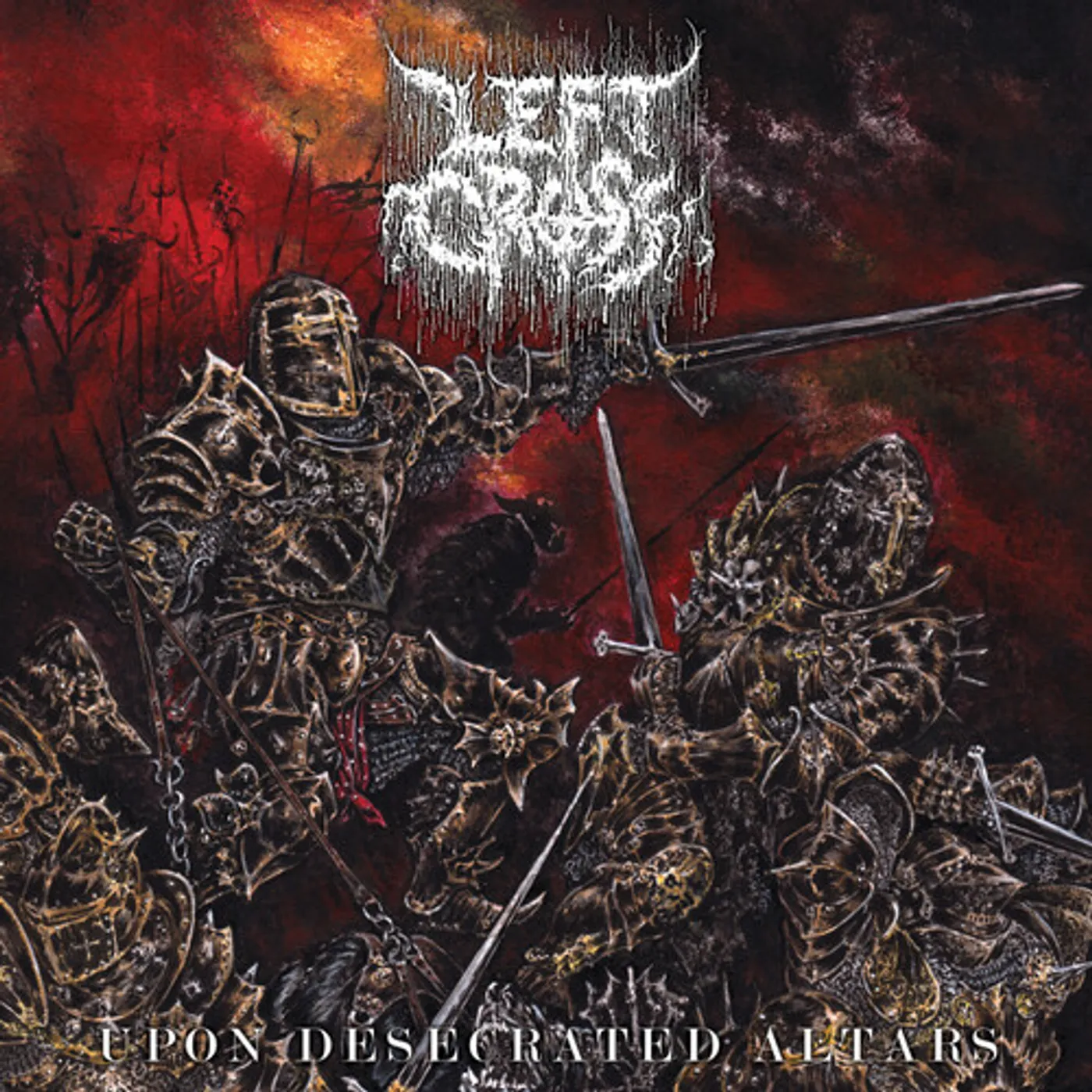 Left Cross UPON DESECRATED ALTARS Vinyl Record