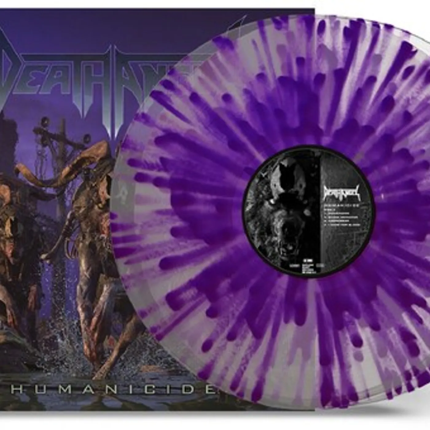 Death Angel HUMANICIDE - CLEAR PURPLE SPLATTER Vinyl Record