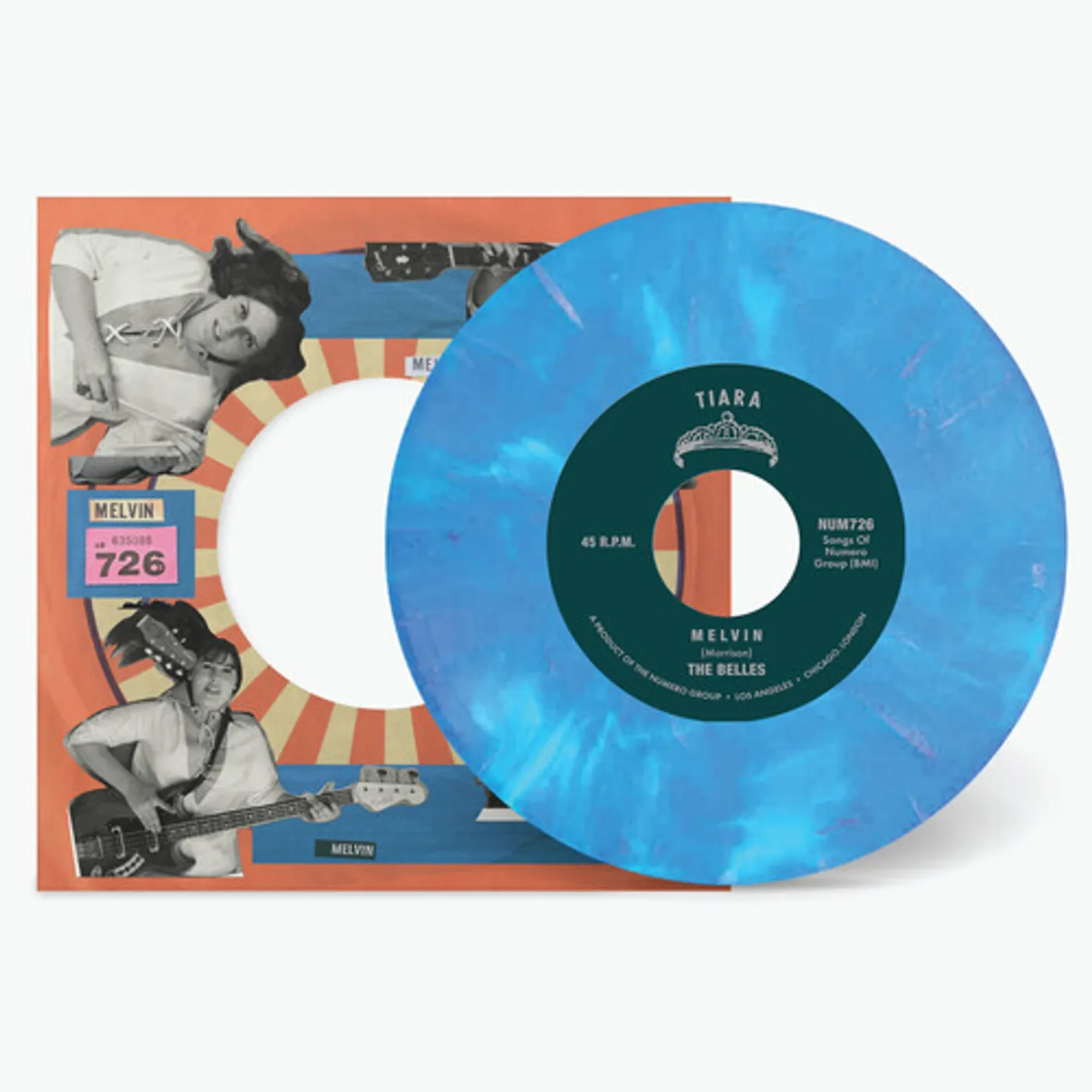 The Belles MELVIN B/W COME BACK - BLUE/WHITE MARBLE Vinyl Record