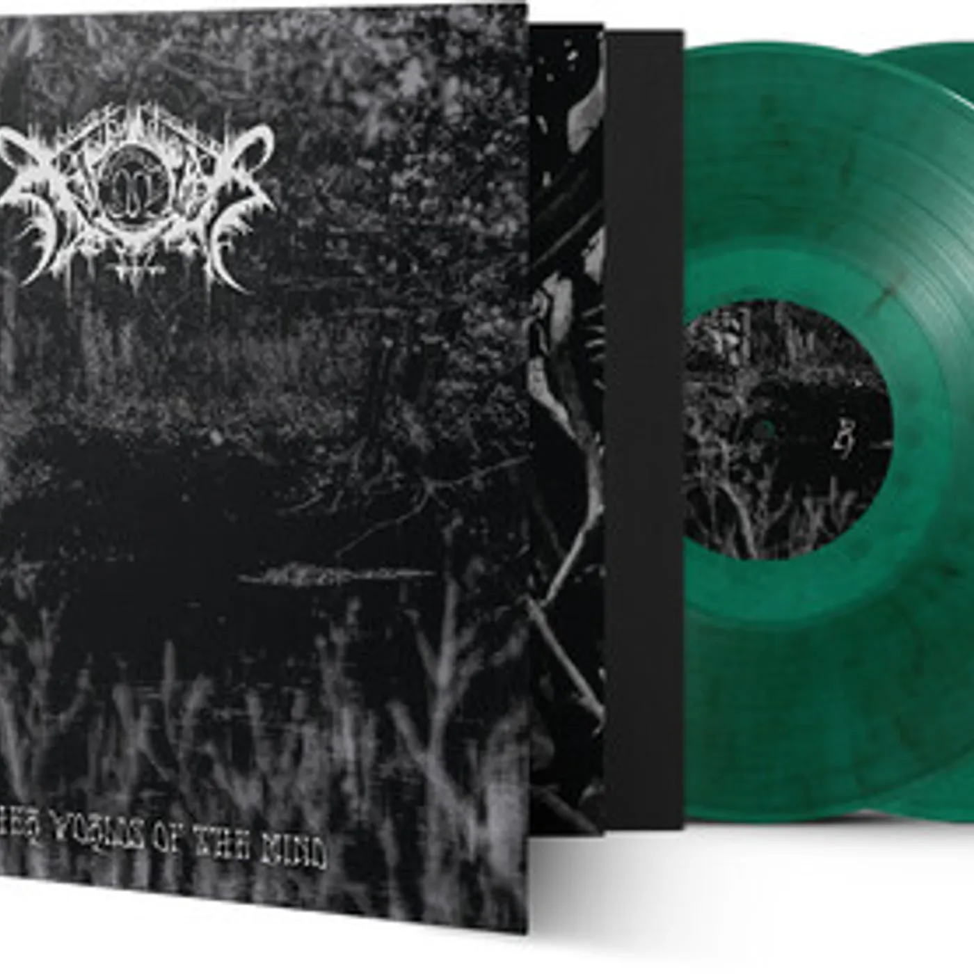 Xasthur OTHER WORLDS OF THE MIND - GREEN-BLACK MARBLE Vinyl Record