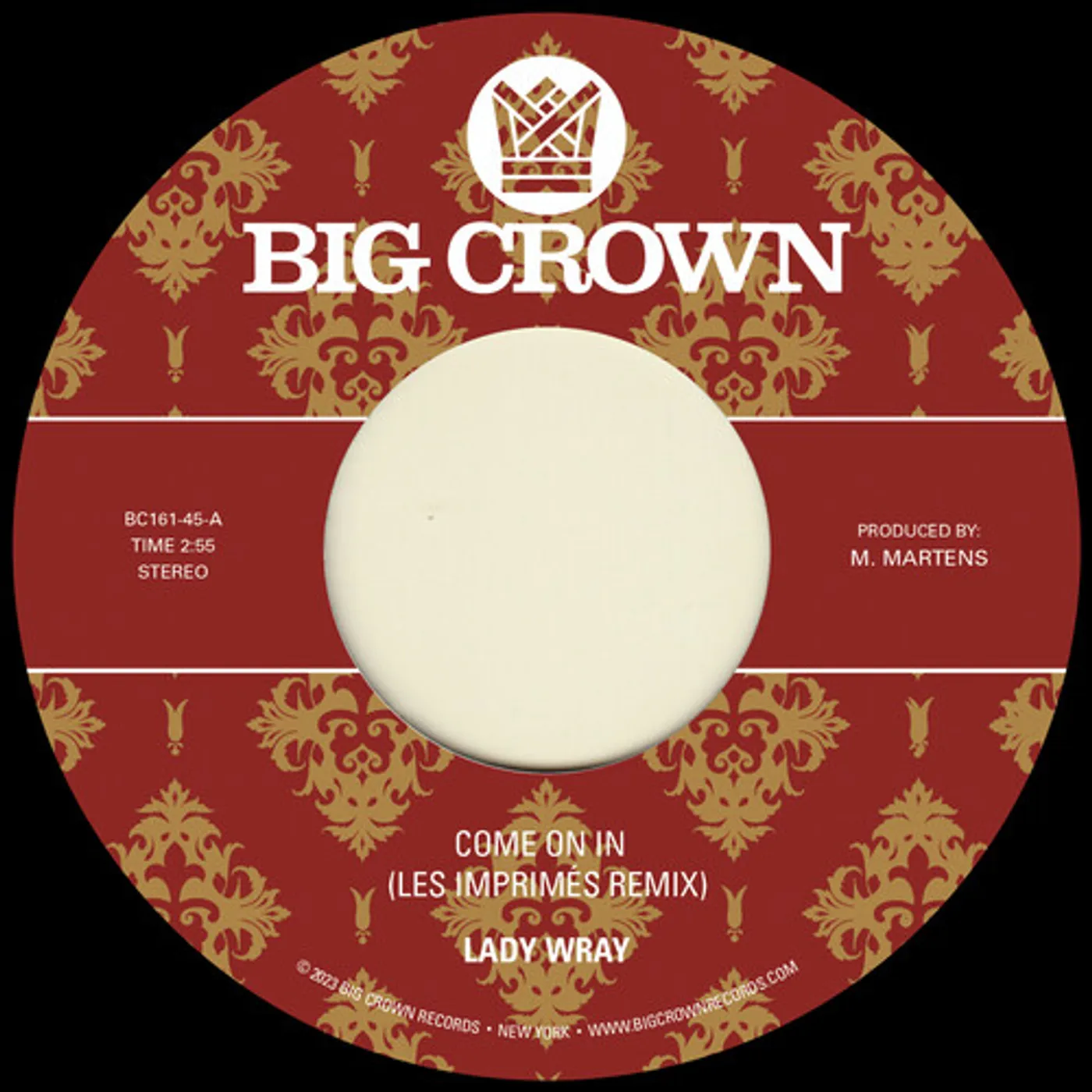 Lady Wray / Les Imprimes / Surprise Chef COME ON IN (LES IMPRIMES REMIX) B/W UNDER THE SUN Vinyl Record