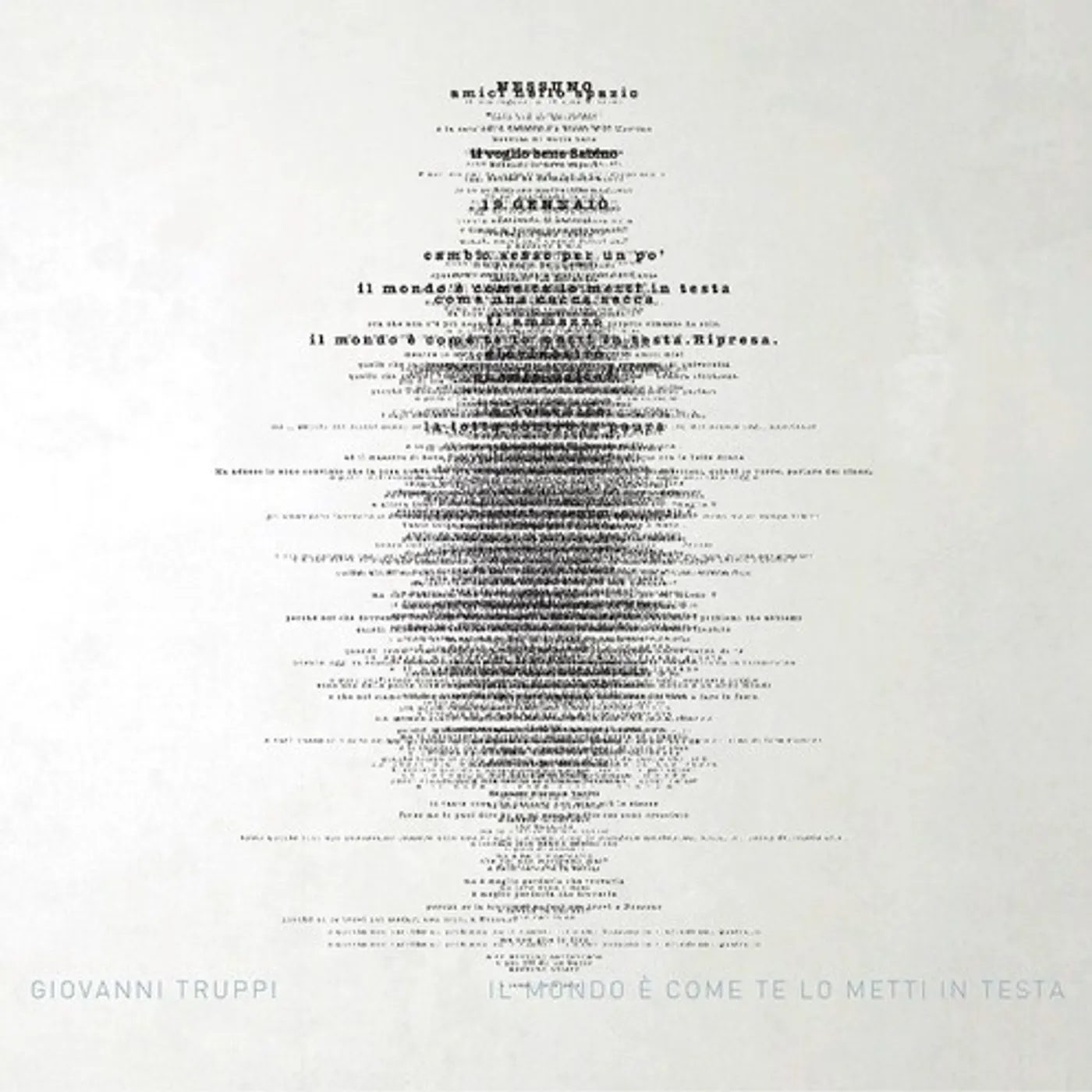 Giovanni Truppi IL MONDO E COME TE LO METTI IN TESTA Vinyl Record