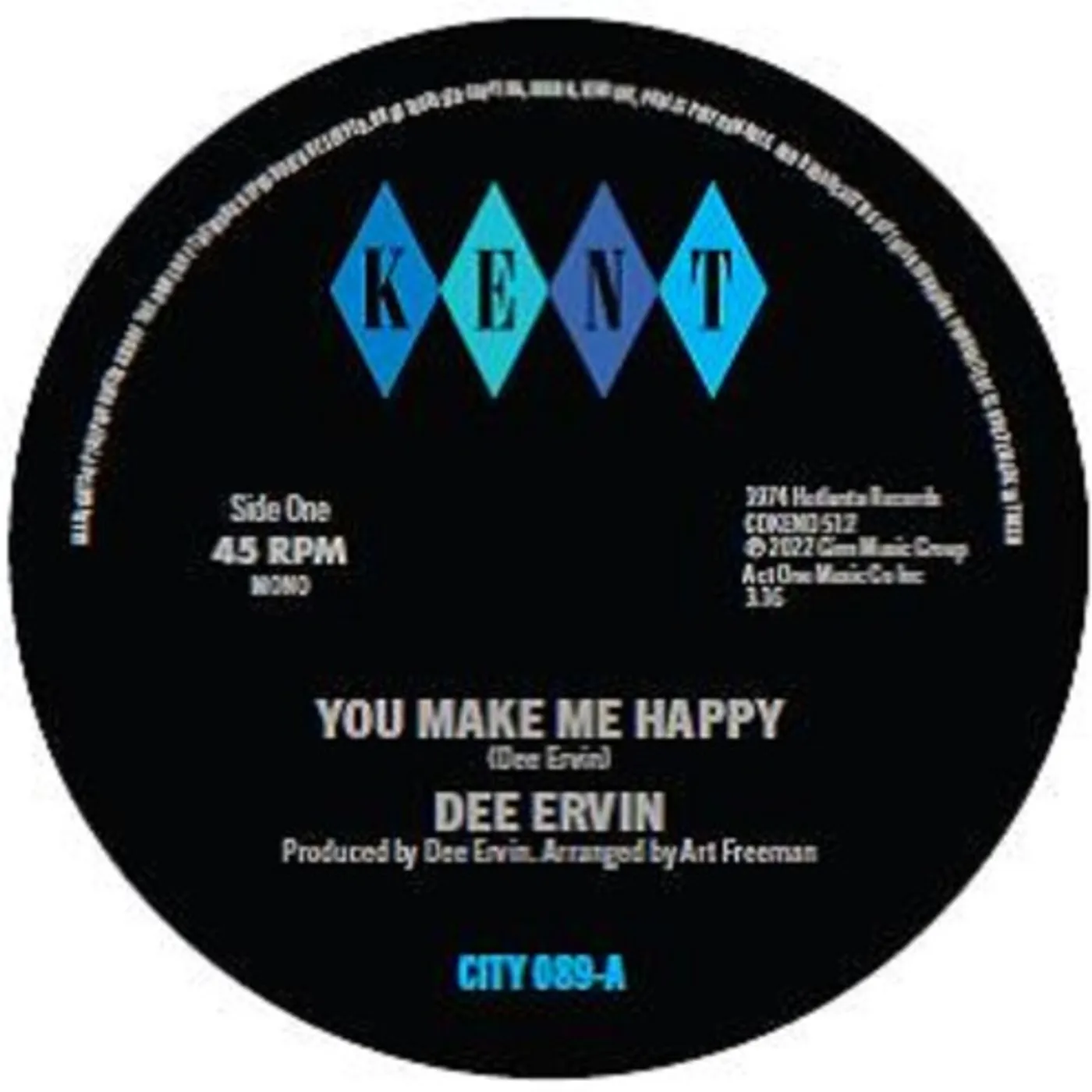 DEE ERVIN YOU MAKE ME HAPPY / GIVE ME ONE MORE DAY Vinyl Record