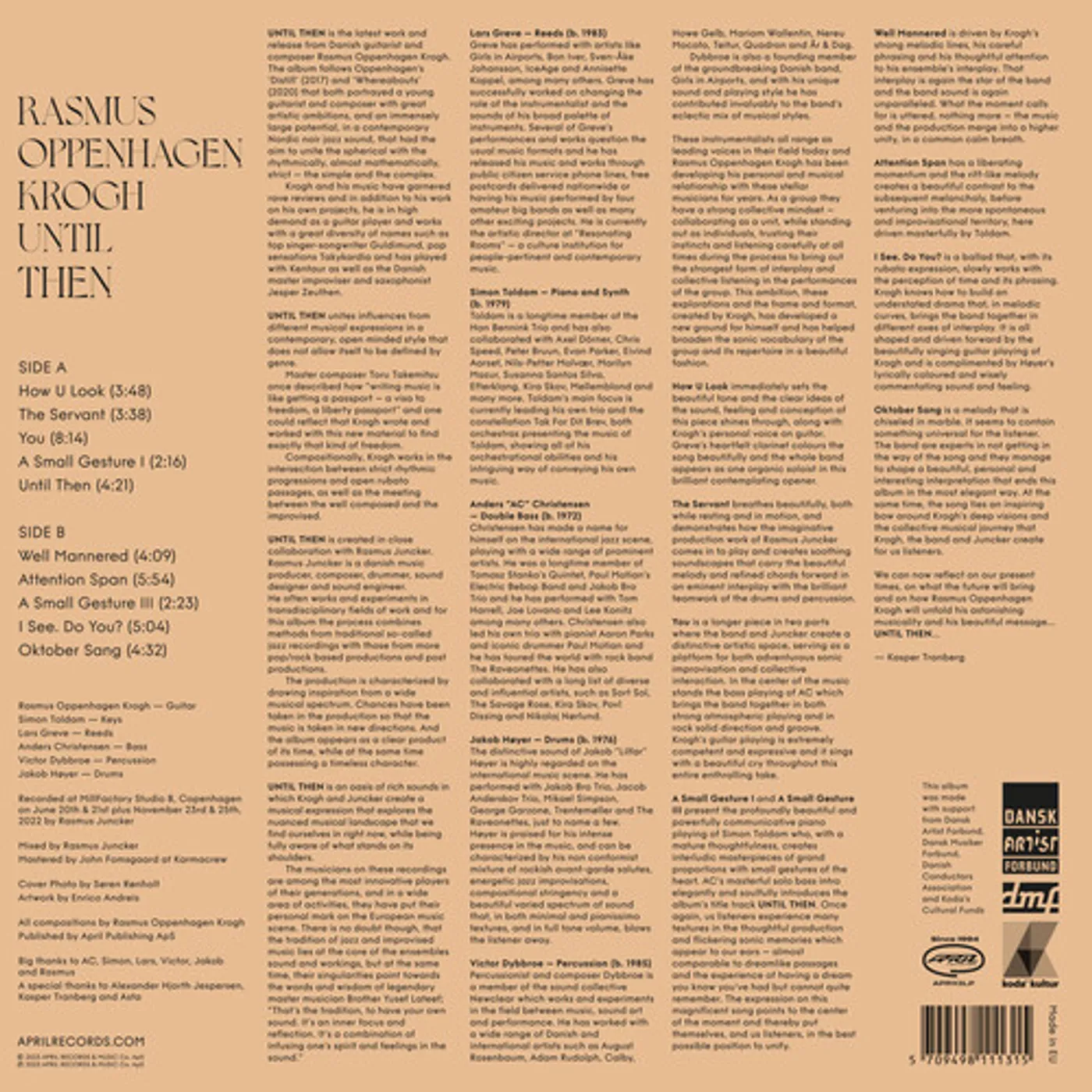 Rasmus Oppenhagen Krogh UNTIL THEN Vinyl Record