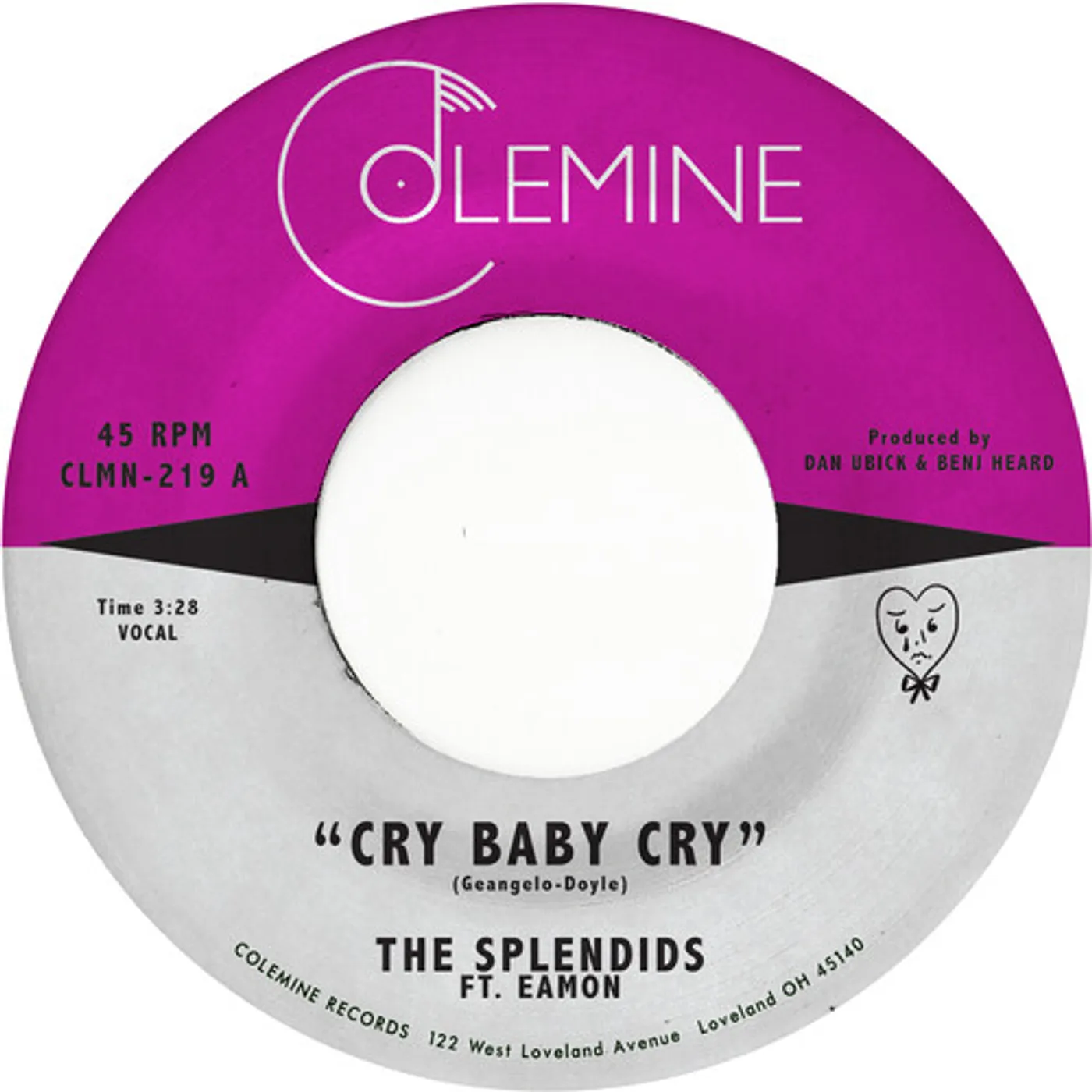 Splendids & Eamon Cry Baby Cry / Blame My Heart (7") Vinyl Record