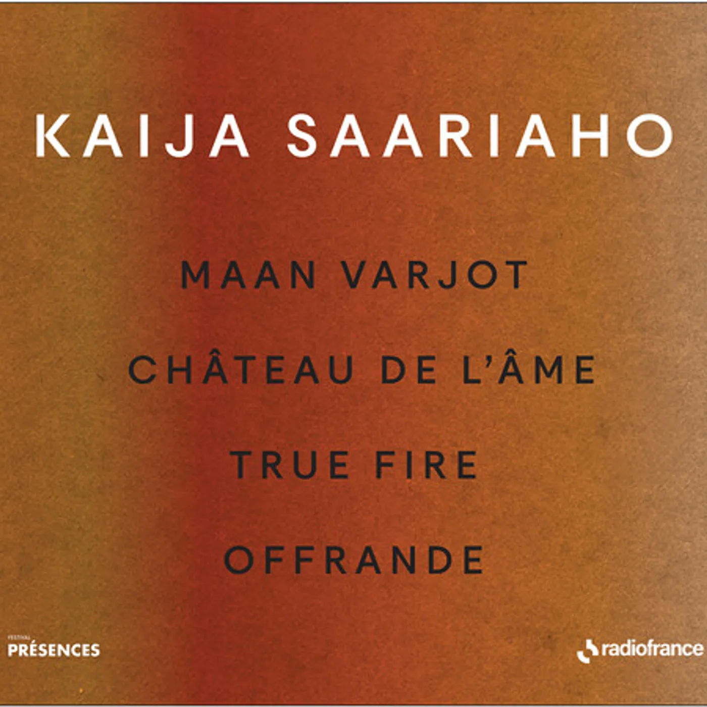 Kaija Saariaho MAAN VARJOT CHATEAU DE L'AME TRUE FIRE OFFRANDE CD