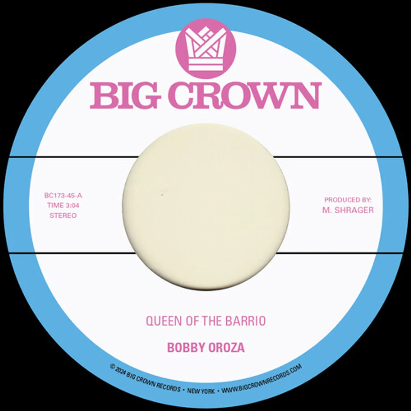 Bobby Oroza QUEEN OF THE BARRIO B/W GODDESS Vinyl Record