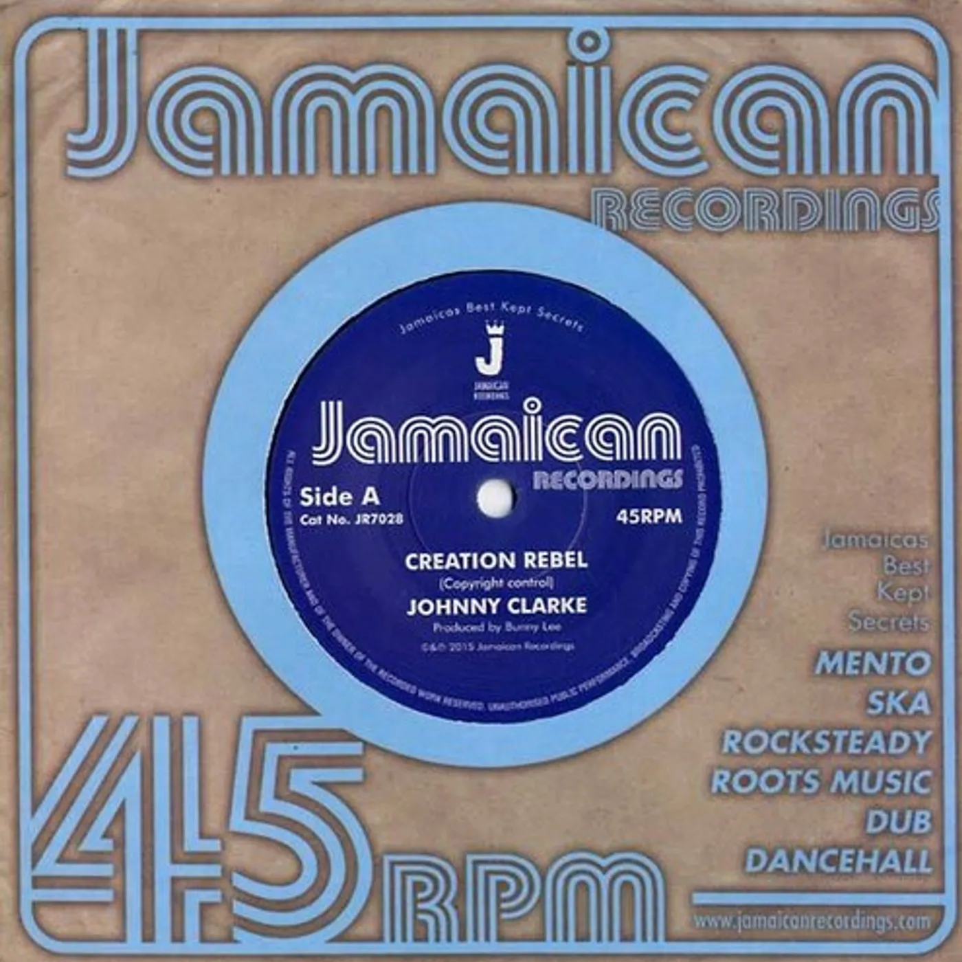 Johnny Clarke CREATION REBEL / VERSION Vinyl Record