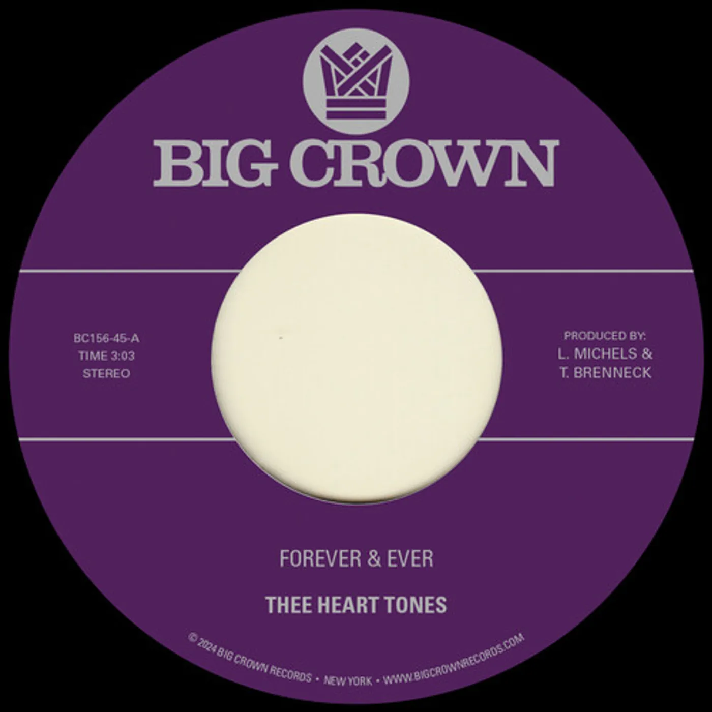 Thee Heart Tones FOREVER & EVER B/W SABOR A MI Vinyl Record