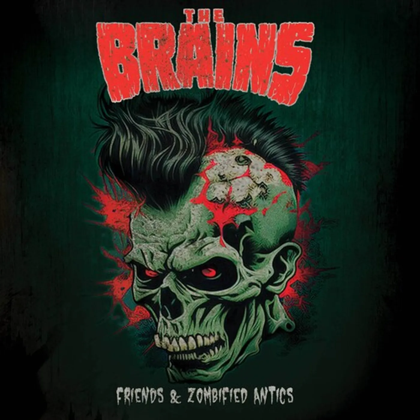 The Brains FRIENDS & ZOMBIFIED ANTICS - RED Vinyl Record