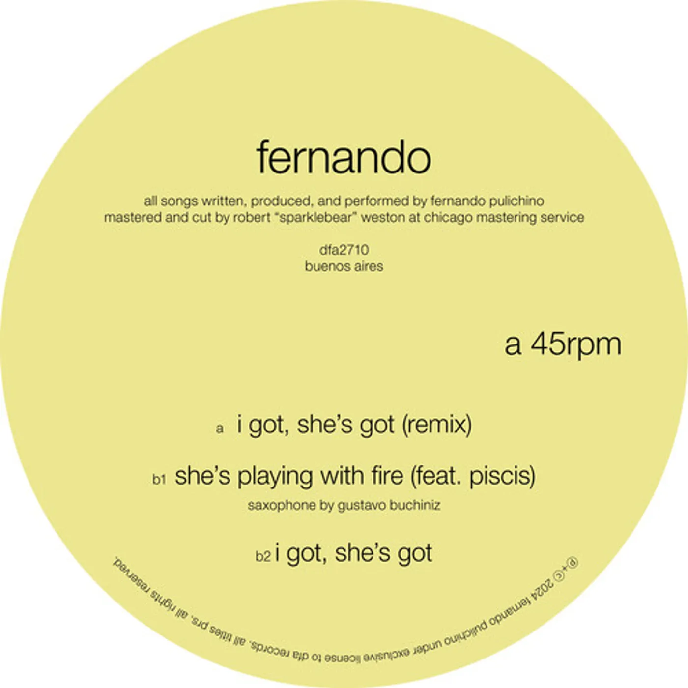 Fernando I Got, She's Got Vinyl Record