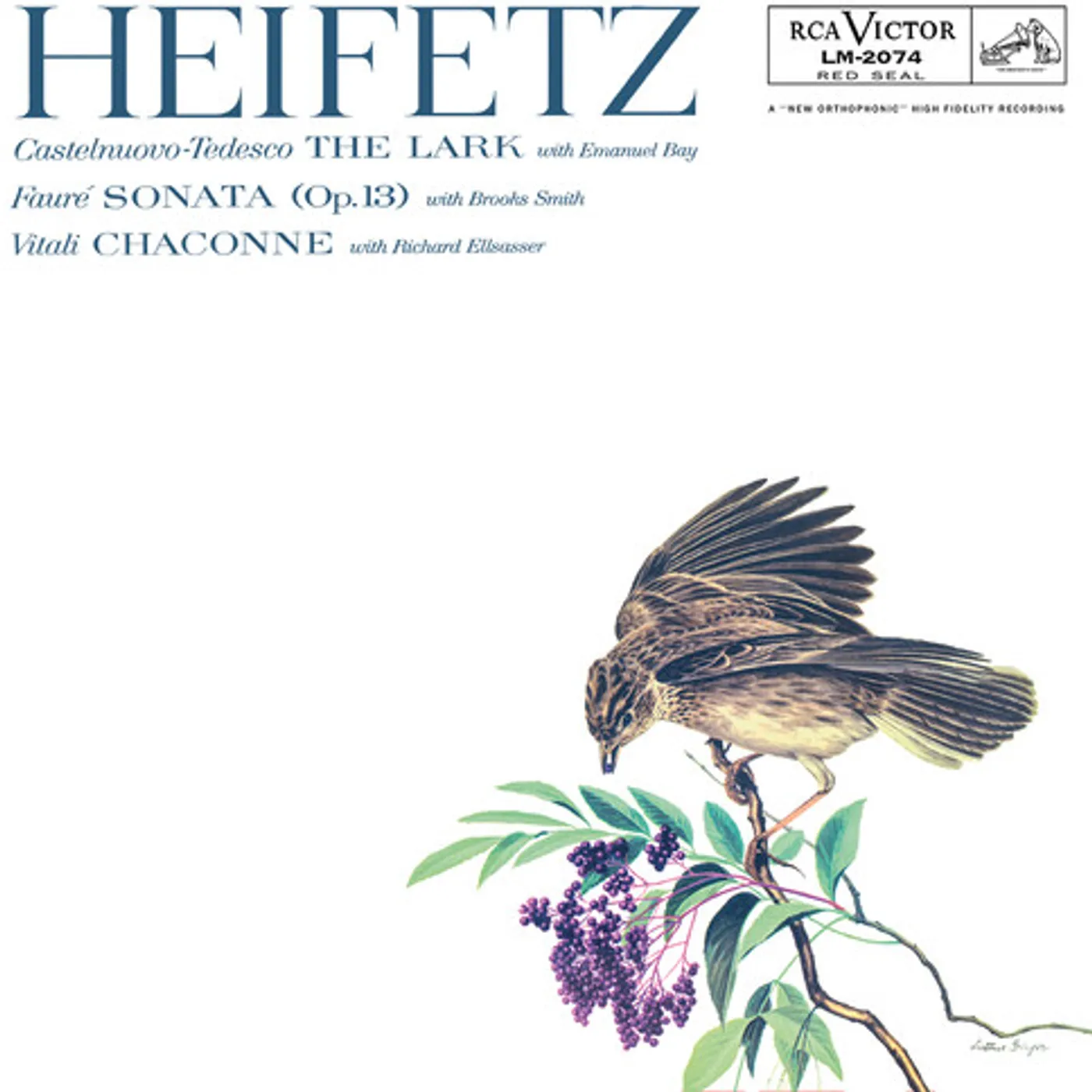 Jascha Heifetz LARK Vinyl Record