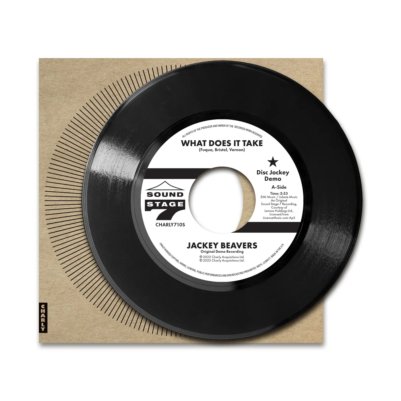 Jackey Beavers WHAT DOES IT TAKE (ORIG DEMO) / LOVER COME BACK Vinyl Record