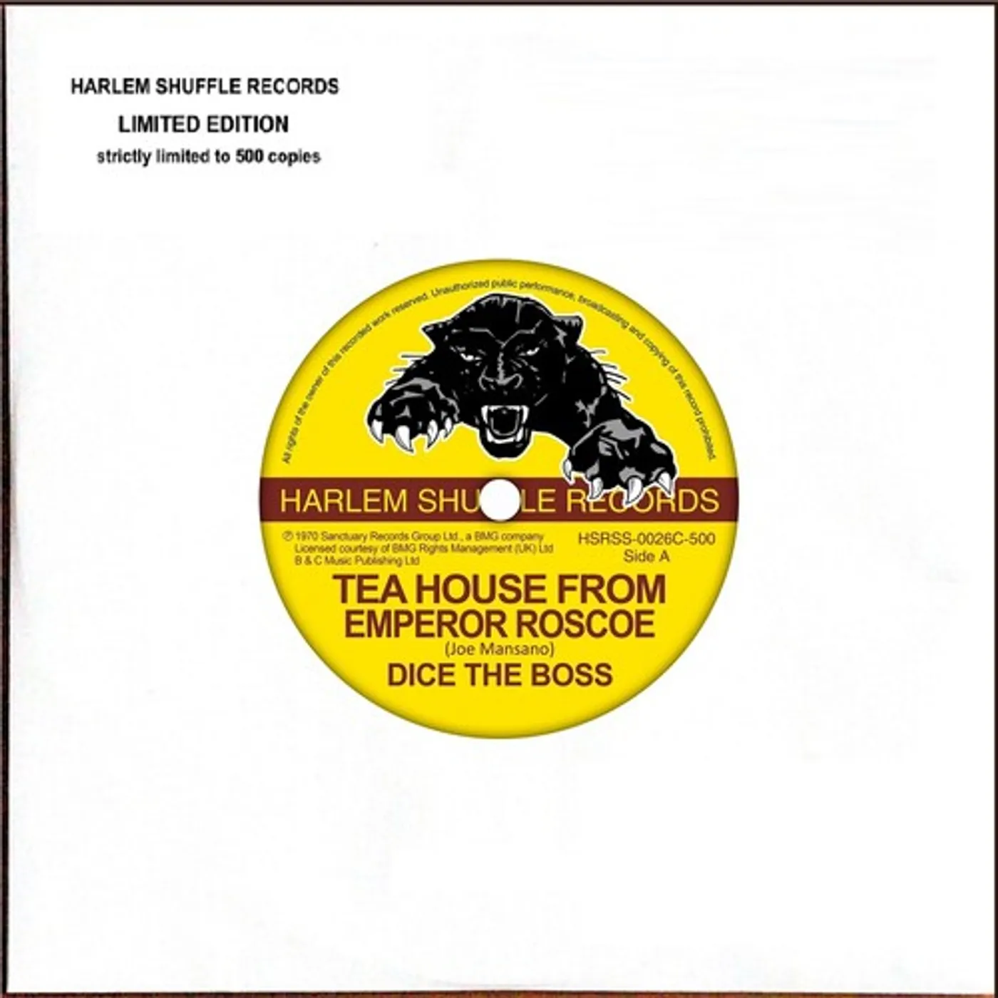 Dice The Boss Tea House From Emperor Roscoe / Brixton Cat (Limited) Vinyl Record