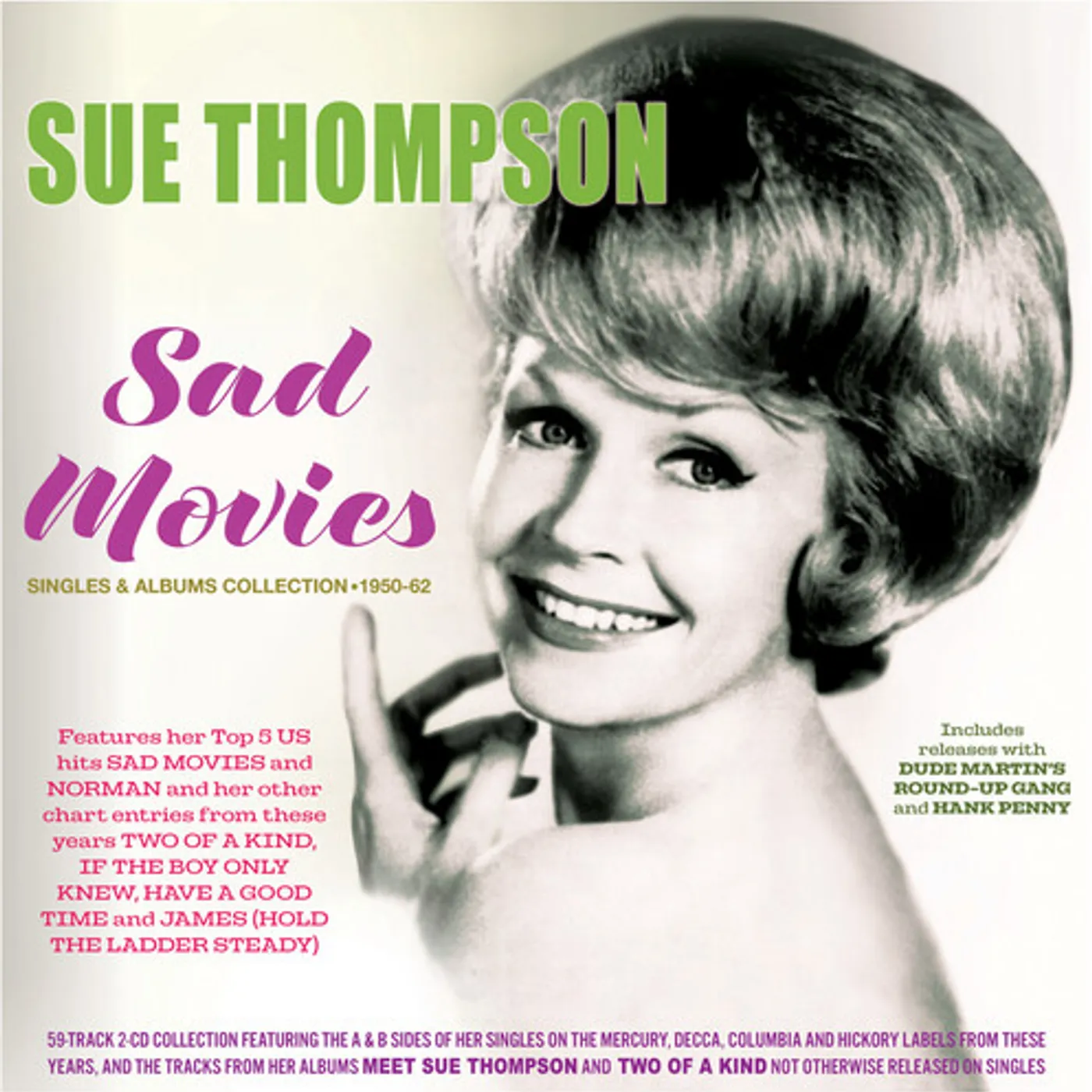 Sue Thompson SAD MOVIES: SINGLES & ALBUMS COLLECTION 1950-62 CD