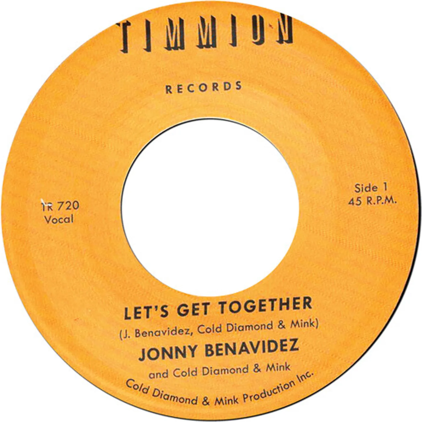 Jonny Benavidez & Cold Diamond & Mink LET'S GET TOGETHER Vinyl Record