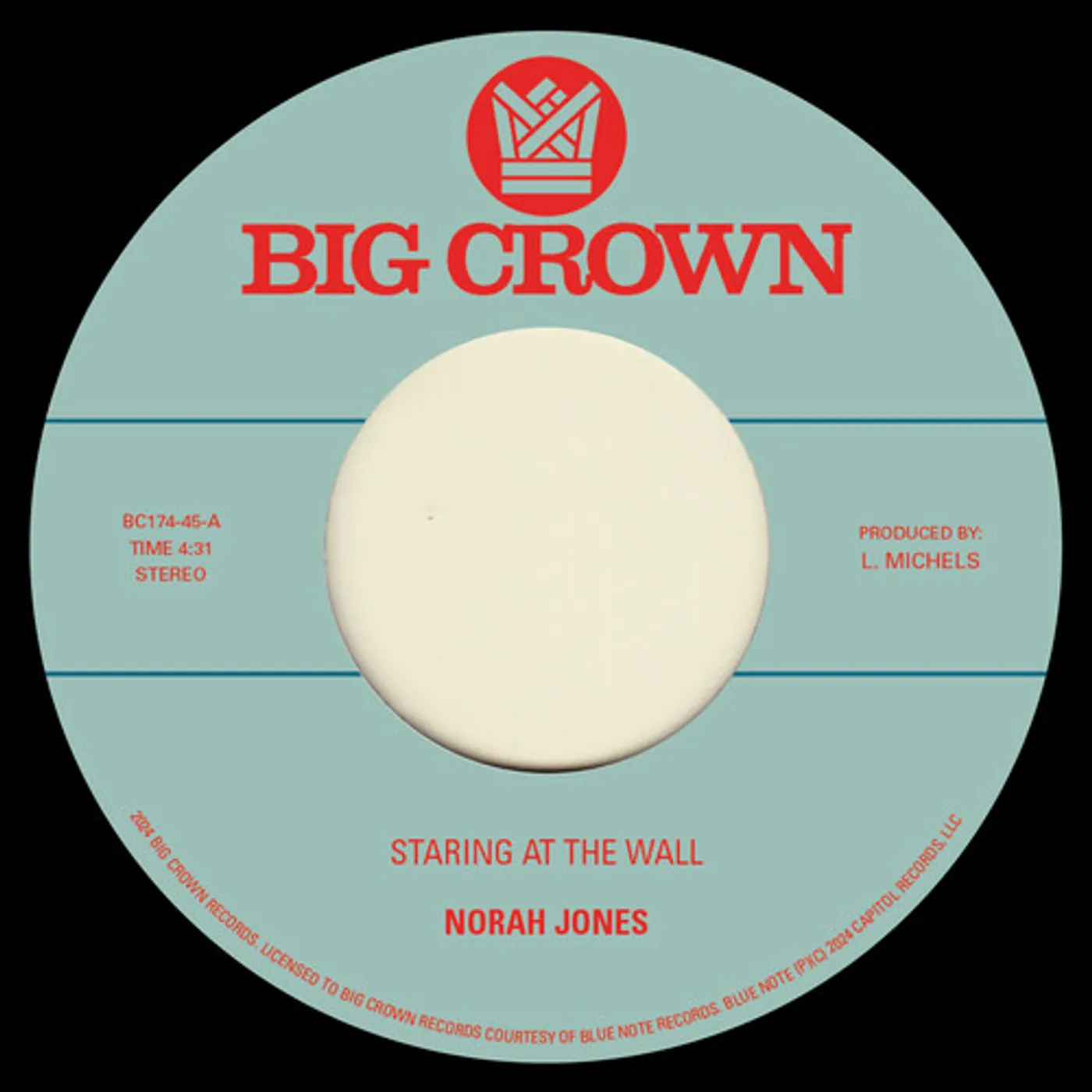 Norah Jones Staring At The Wall B/W All This Time 7" Vinyl Record