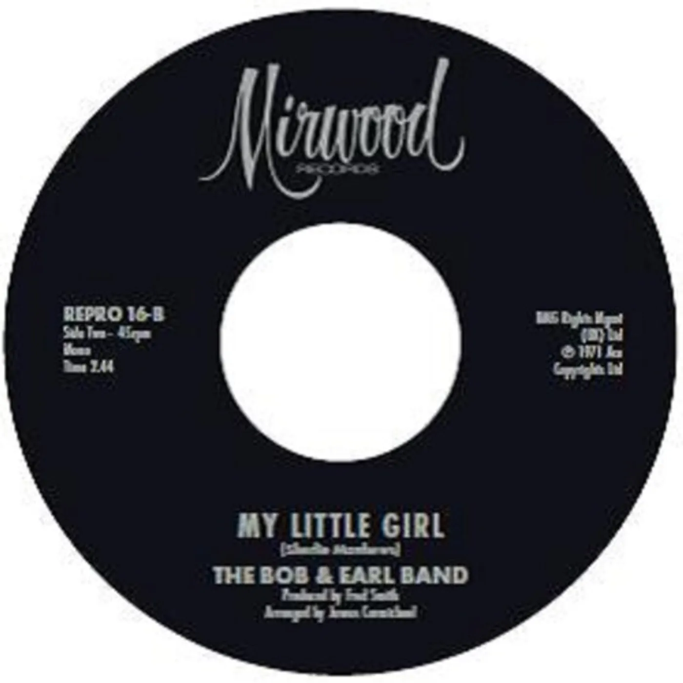 Bobby Garrett / Bob & Earl Band My Little Girl / My Little Girl Vinyl Record