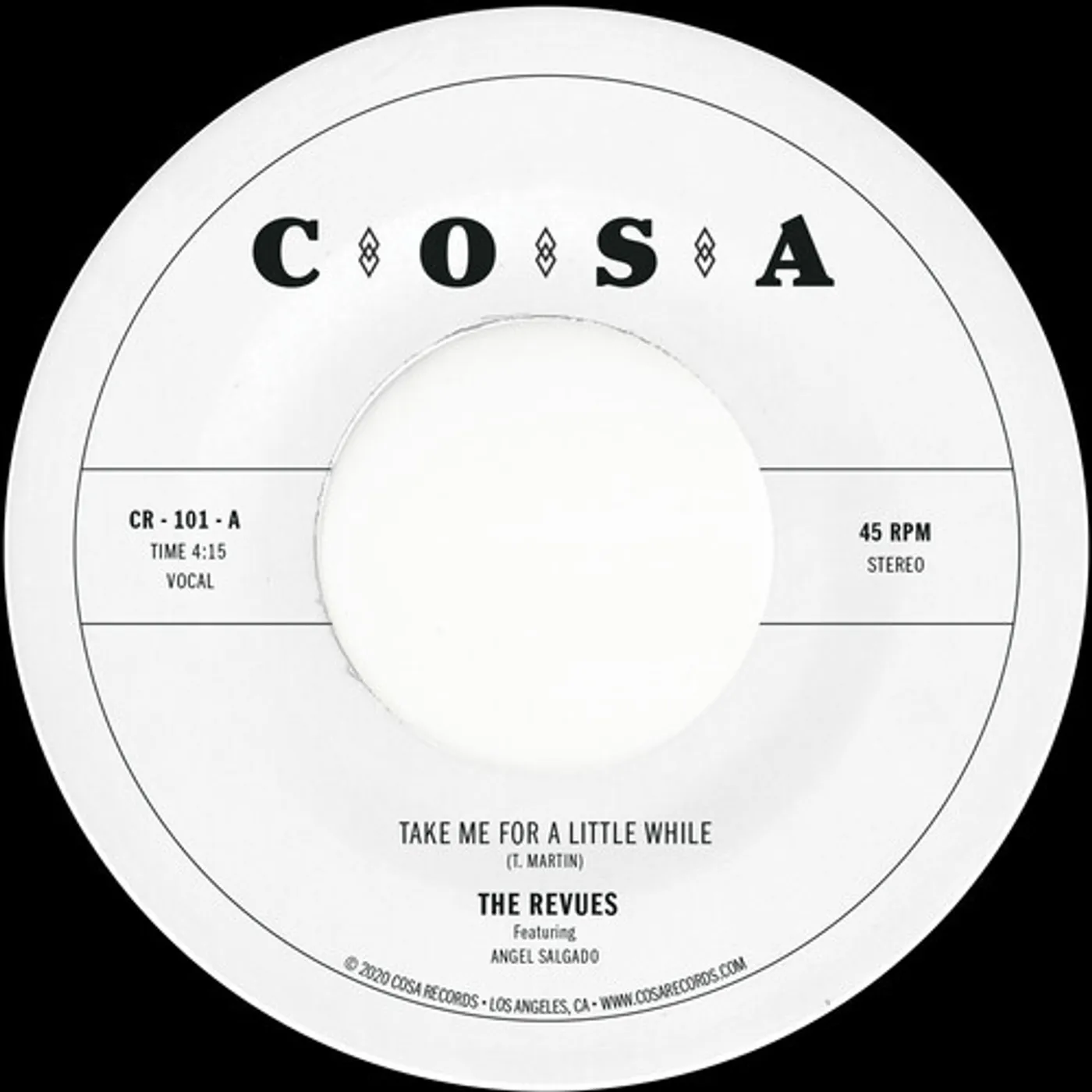The Revues Take Me For A Little While (Clear/7" Single) Vinyl Record
