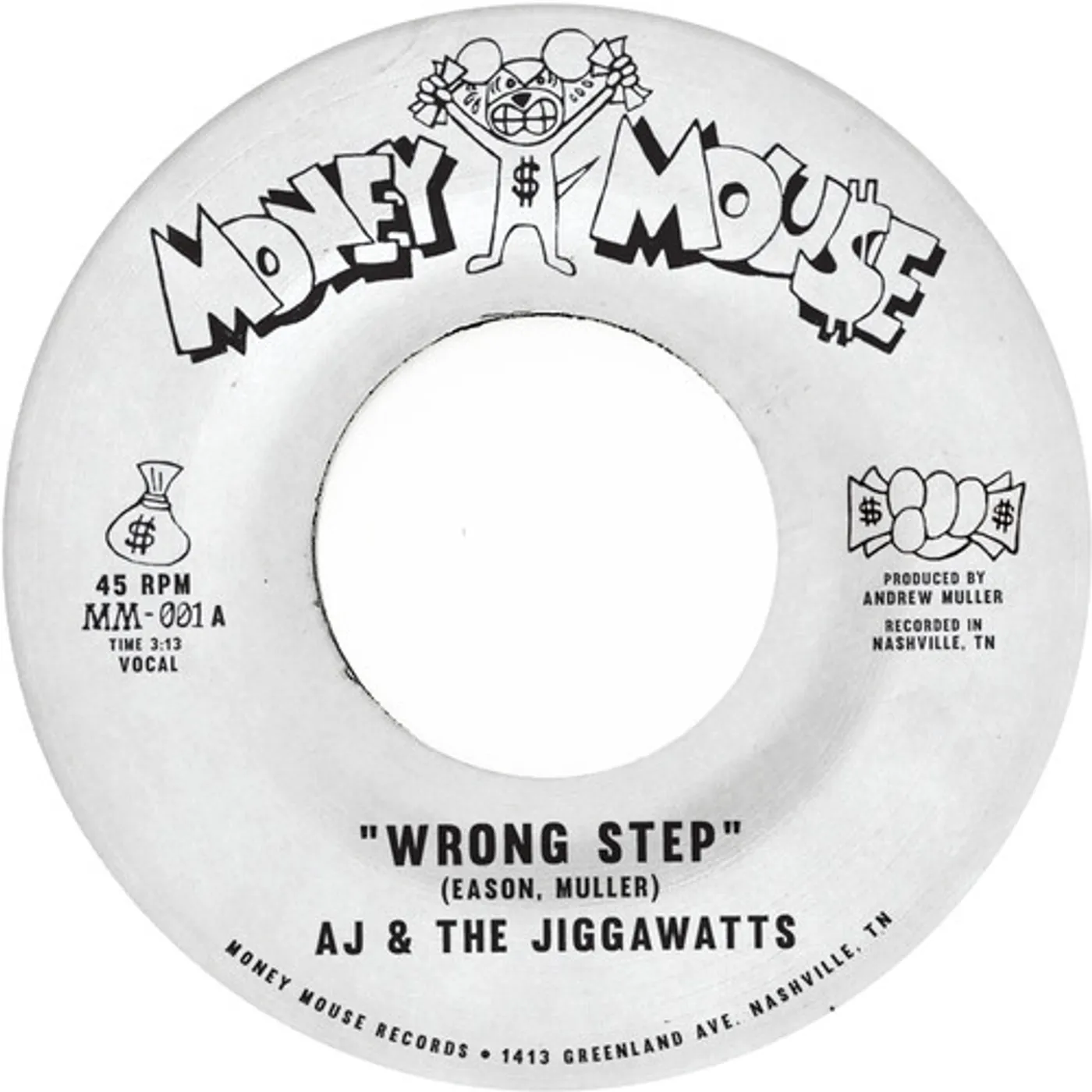 A.J. & the Jiggawatts Wrong Step B/W Karma Is A Bitch (Gold) Vinyl Record