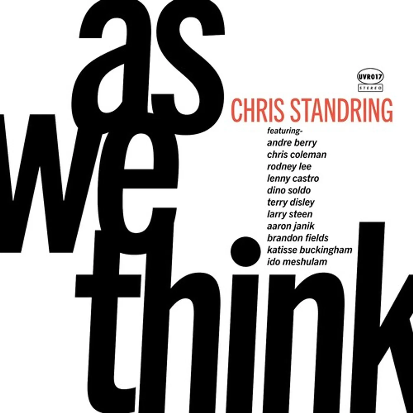 Chris Standring AS WE THINK CD