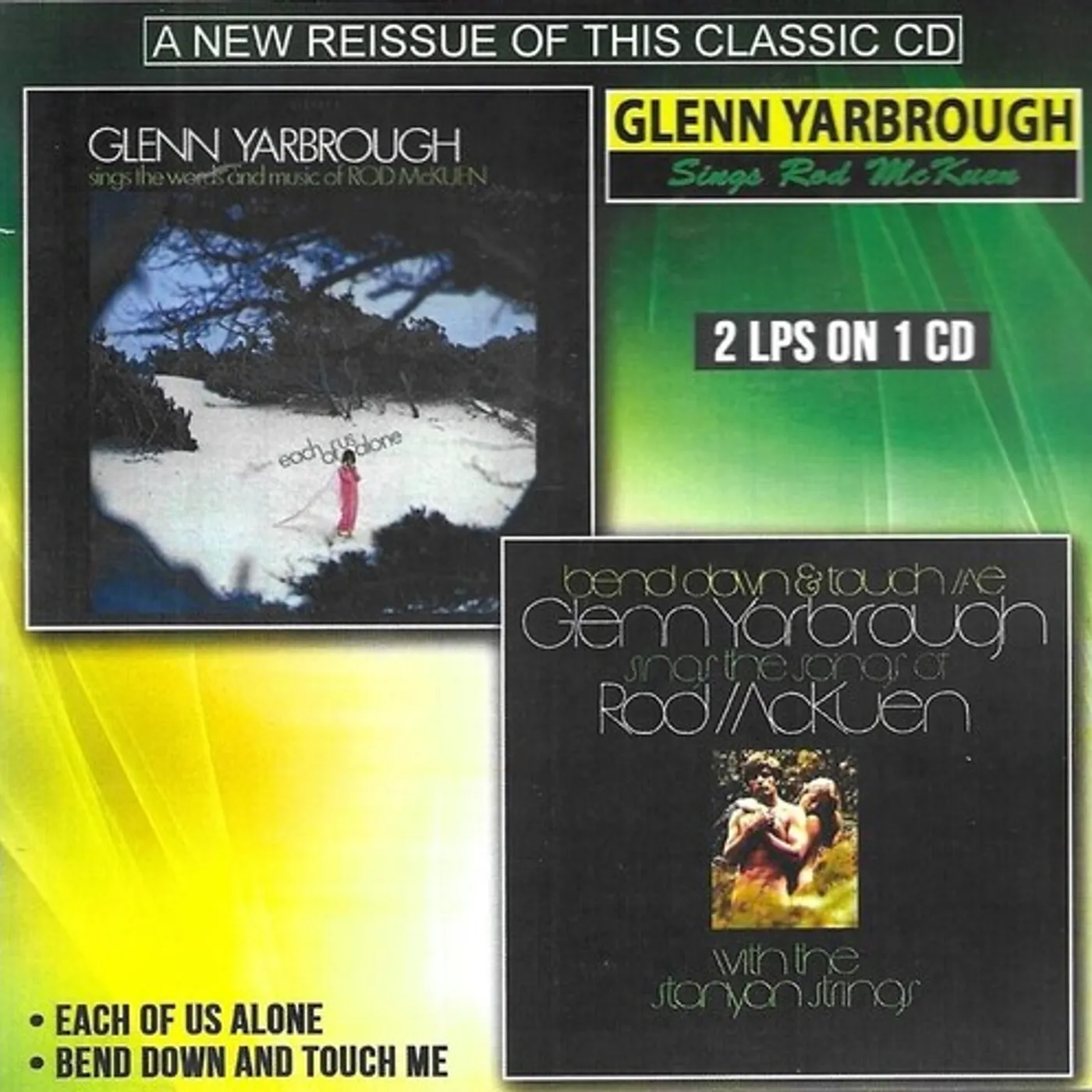 Glenn Yarbrough SINGS ROD MCKUEN CD
