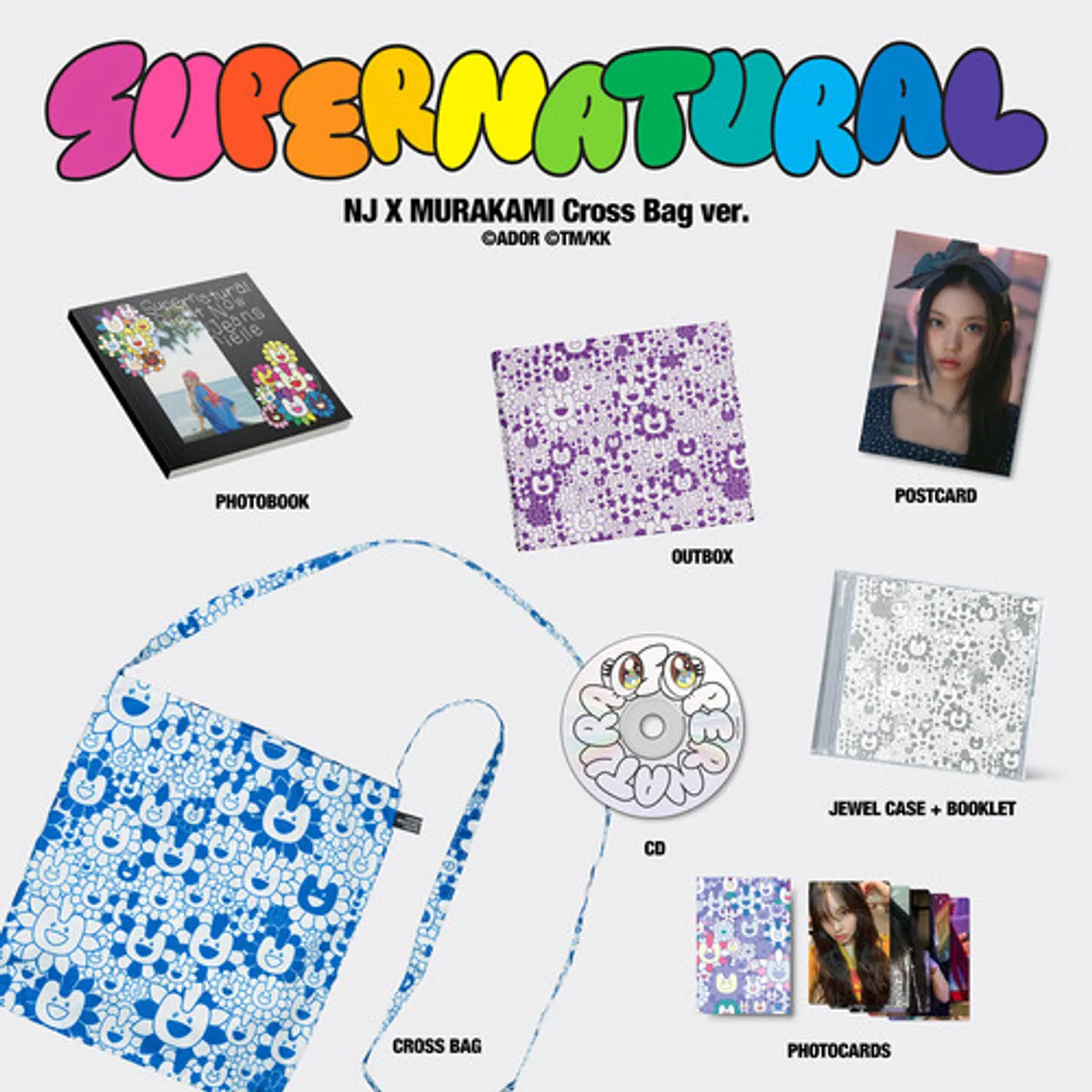 NewJeans 'SUPERNATURAL' NJ X MURAKAMI (CROSS BAG) CD NewJeans 'SUPERNATURAL' NJ X MURAKAMI (CROSS BAG) CD