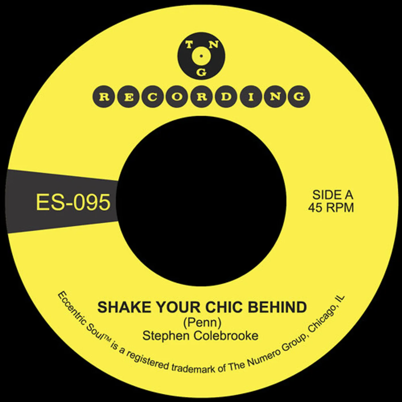 Stephen Colebrooke SHAKE YOUR CHIC BEHIND / STAY AWAY FROM MUSIC Vinyl Record
