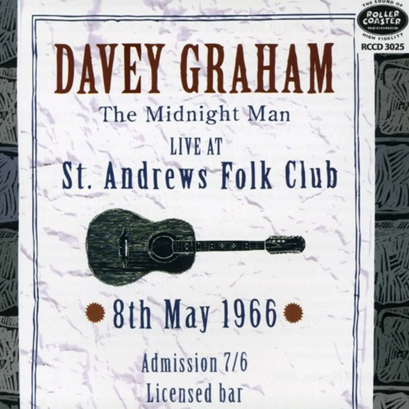 Davey Graham LIVE AT ST ANDREWS 8TH MAY 1966 CD