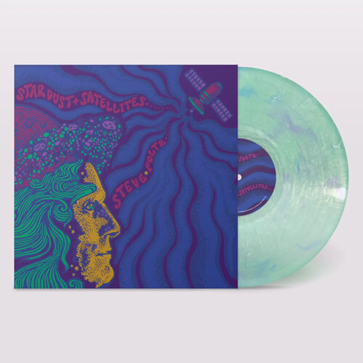 Steve Poltz Stardust & Satellites - Coke-bottle Cosmic Swirl Vinyl Record