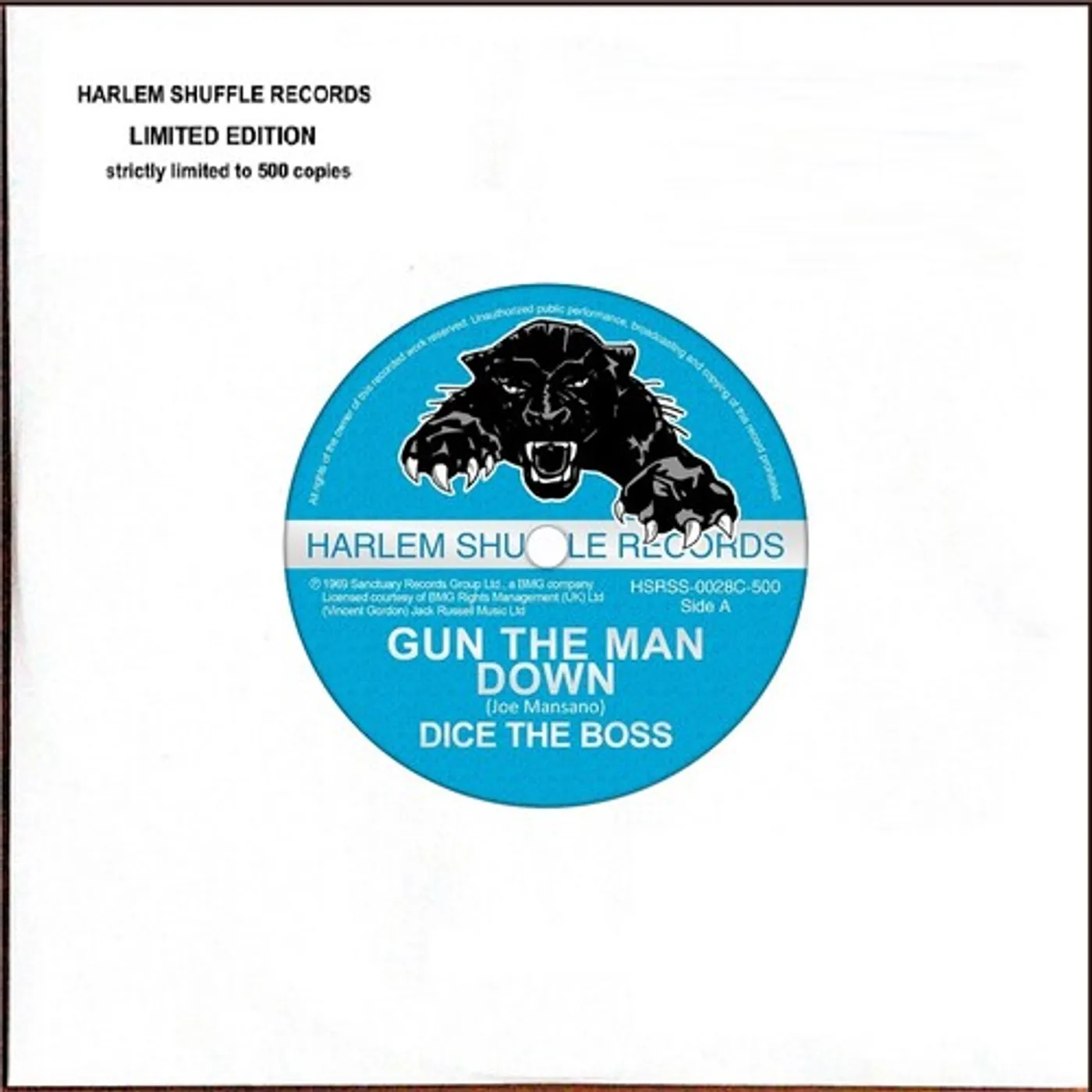 Dice The Boss Gun The Man Down / Your Boss Dj Vinyl Record