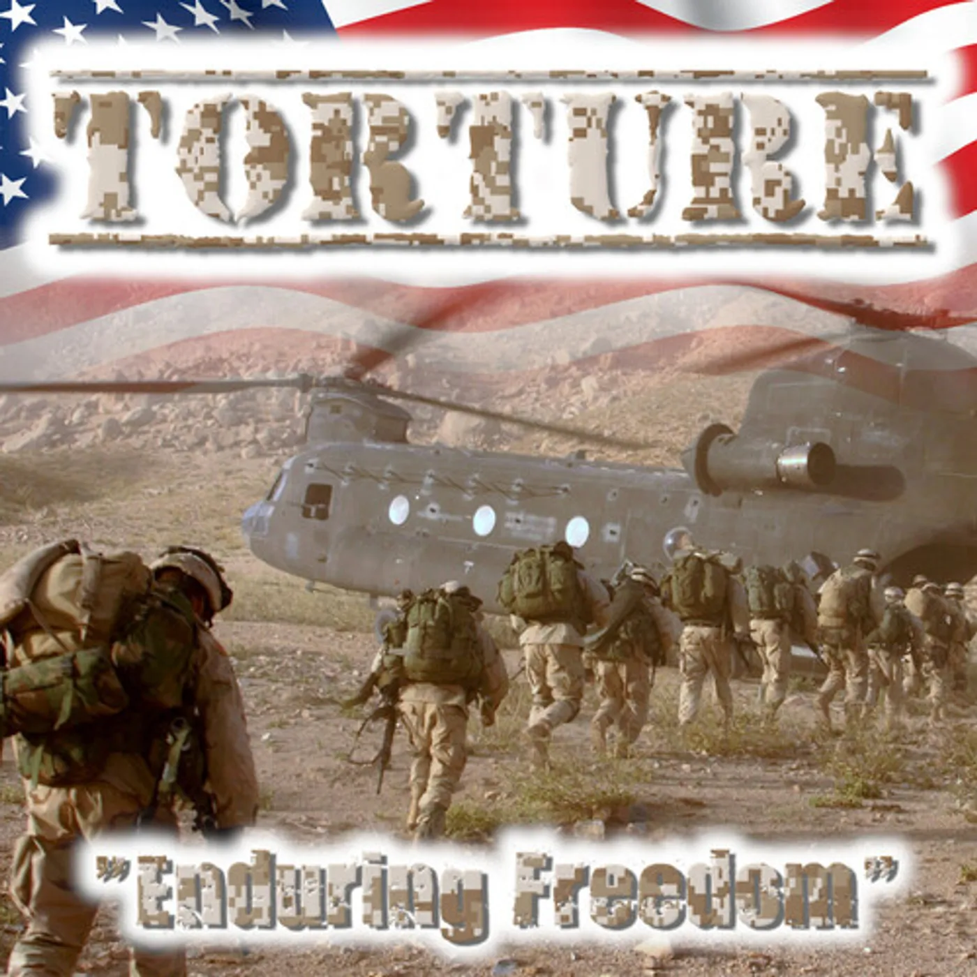 Torture ENDURING FREEDOM - RED/WHITE SMASH Vinyl Record