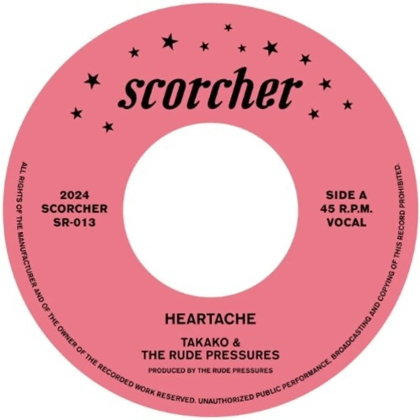 Takako & The Rude Pressures Heartache / You And Me Vinyl Record