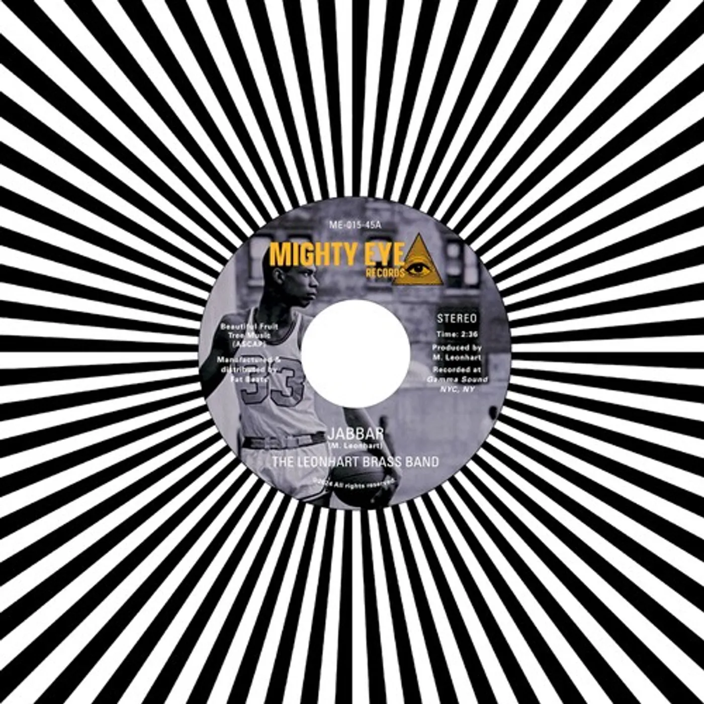 Leonhart Brass Band JABBAR B/W THE ICEMAN Vinyl Record