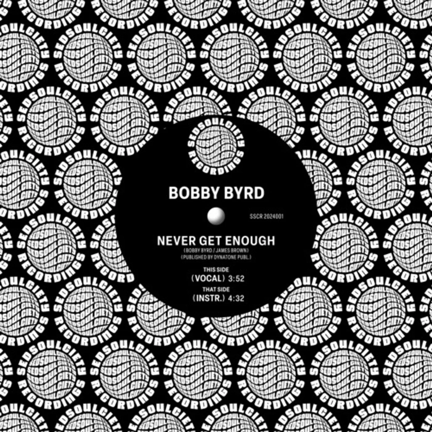 Bobby Byrd NEVER GET ENOUGH Vinyl Record