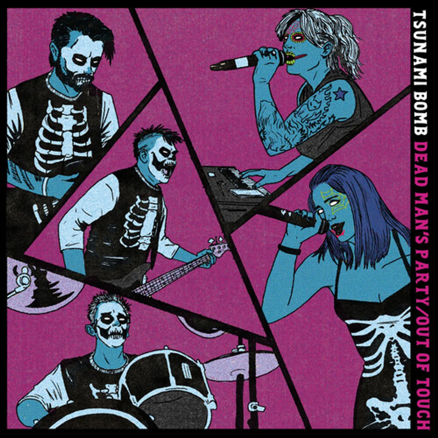 Tsunami Bomb DEAD MAN'S PARTY / OUT OF TOUCH Vinyl Record